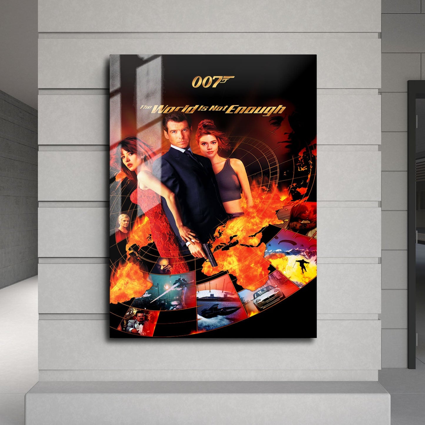 Flex Designs Metal Poster The World Is Not Enough 24 x 36" Home Goods - Movie 1999 Movie Metal Poster