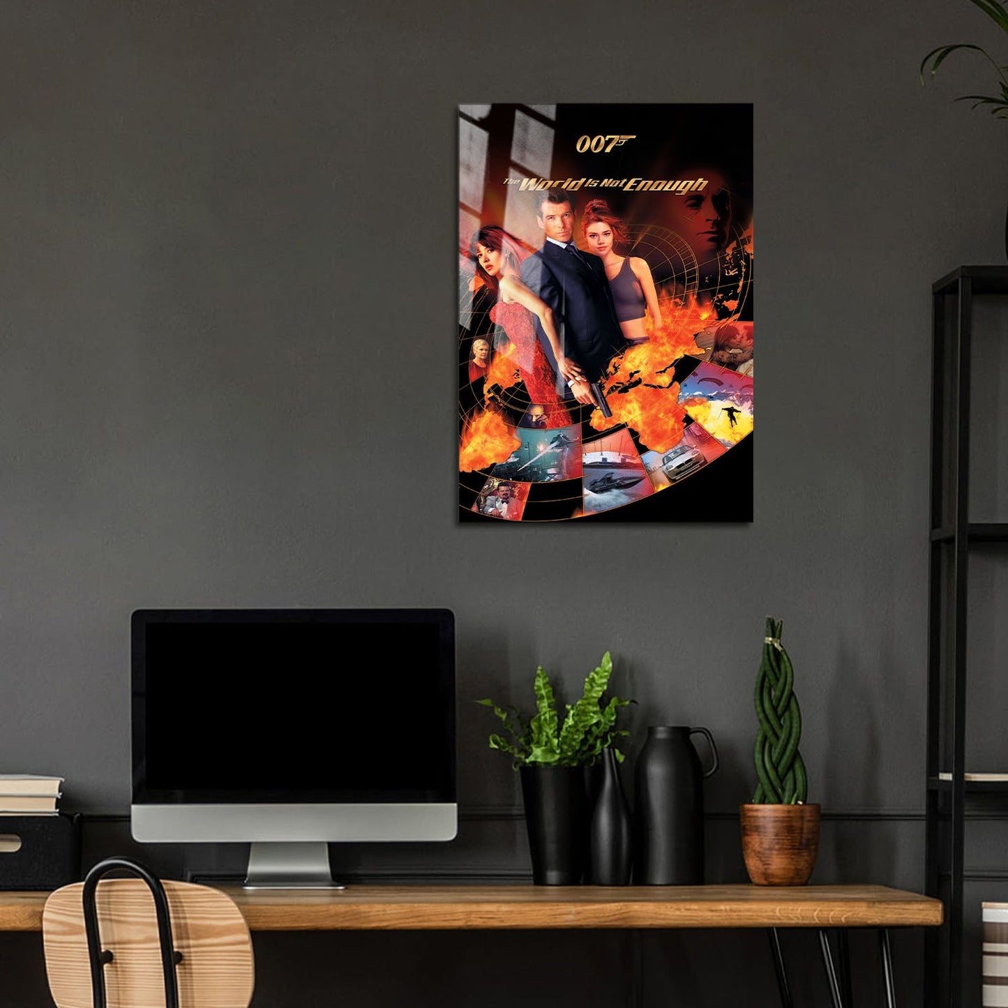 Flex Designs Metal Poster The World Is Not Enough 5 x 7" Home Goods - Movie 1999 Movie Metal Poster
