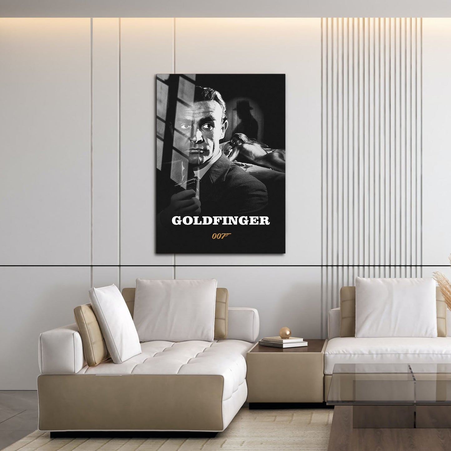 Flex Designs Metal Poster Goldfinger B&W 16 x 24" Home Goods - Movie 1964 Movie Metal Poster