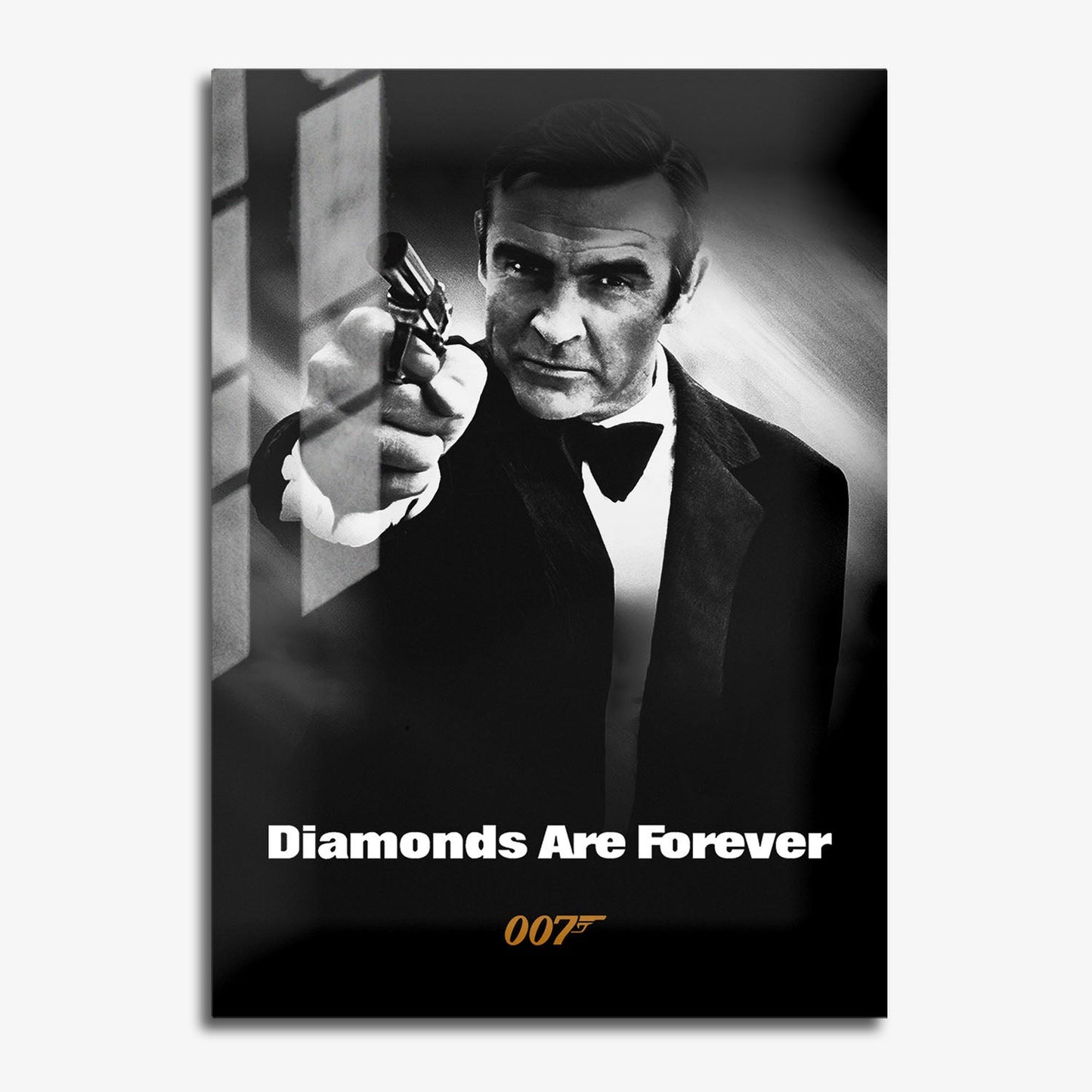 Flex Designs Metal Poster Diamonds Are Forever B&W 11 x 17" Home Goods - Movie 1971 Movie Metal Poster