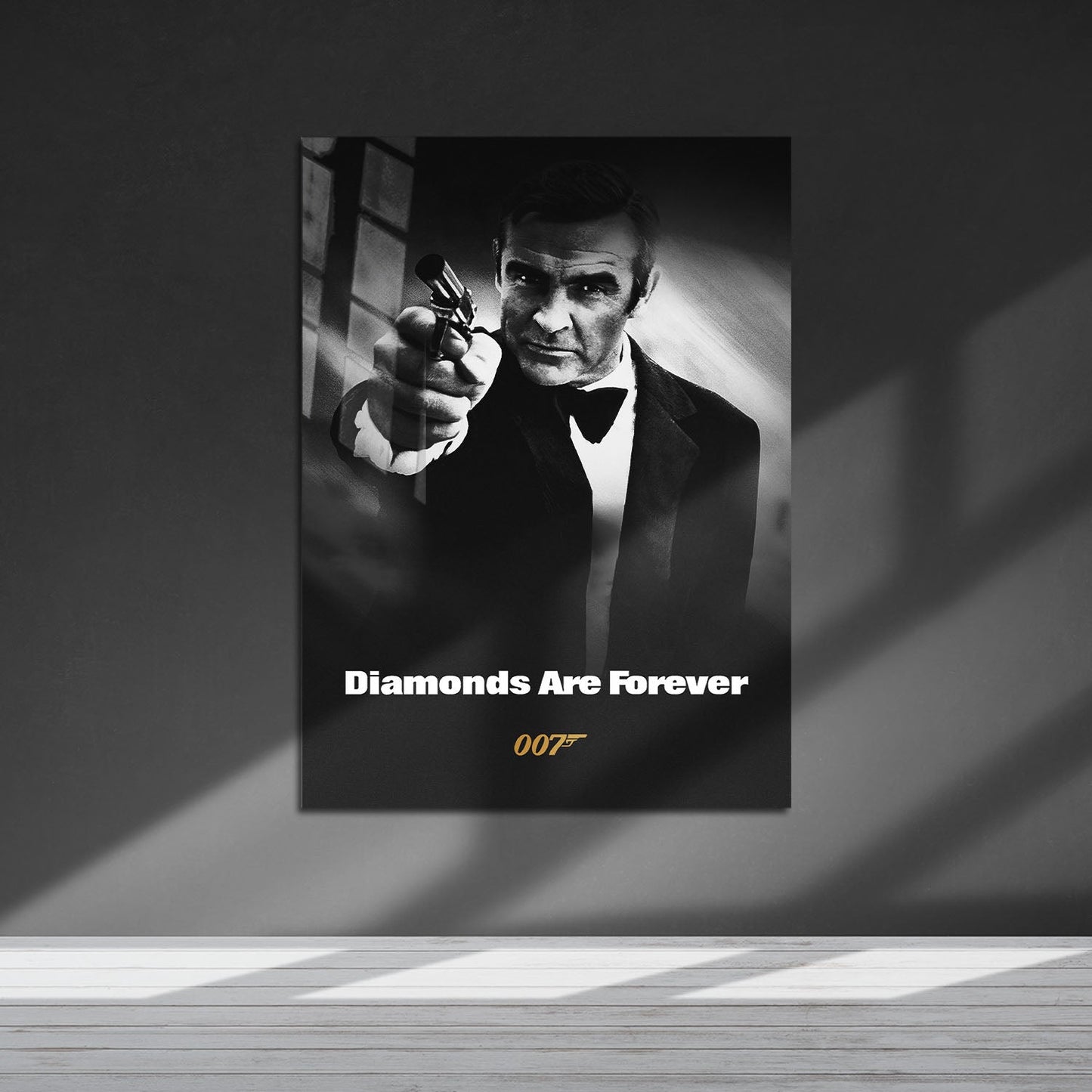 Flex Designs Metal Poster Diamonds Are Forever B&W 5 x 7" Home Goods - Movie 1971 Movie Metal Poster