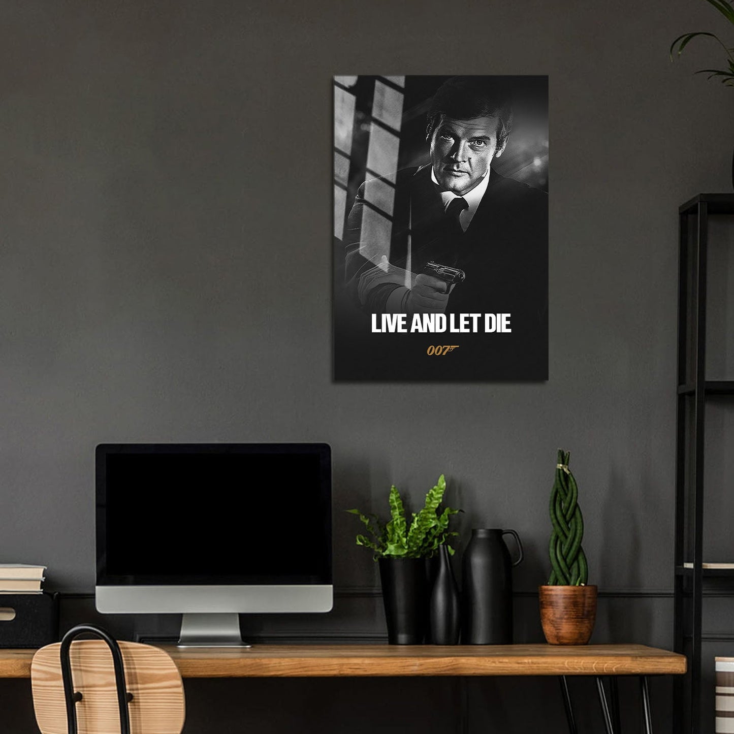 Flex Designs Metal Poster Live and Let Die B&W 5 x 7" Home Goods - Movie 1973 Movie Metal Poster