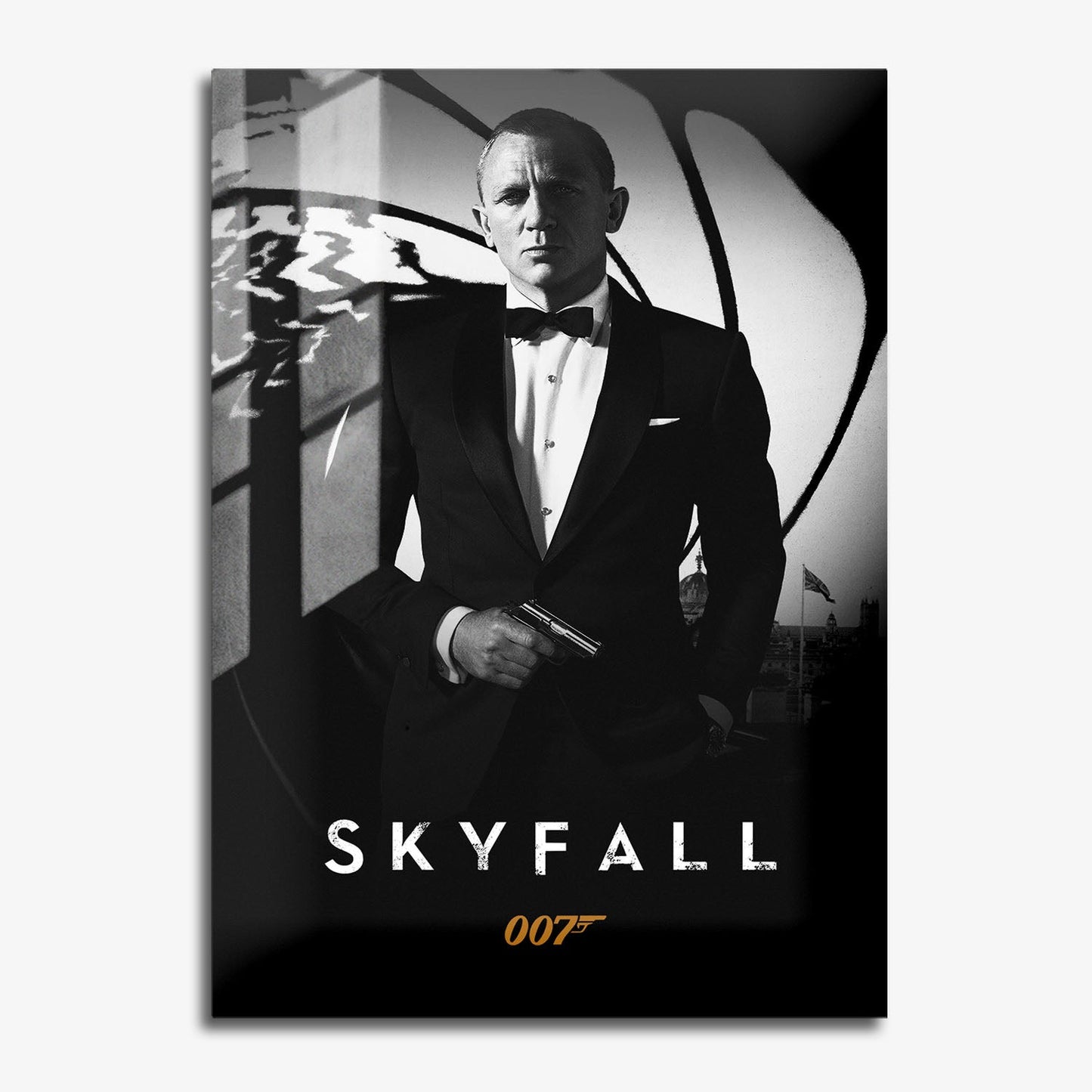 Flex Designs Metal Poster Skyfall B&W 11 x 17" Home Goods - Movie 2012 Movie Metal Poster