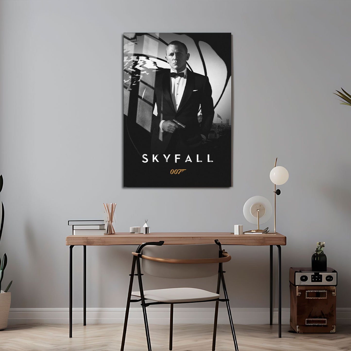 Flex Designs Metal Poster Skyfall B&W 24 x 36" Home Goods - Movie 2012 Movie Metal Poster