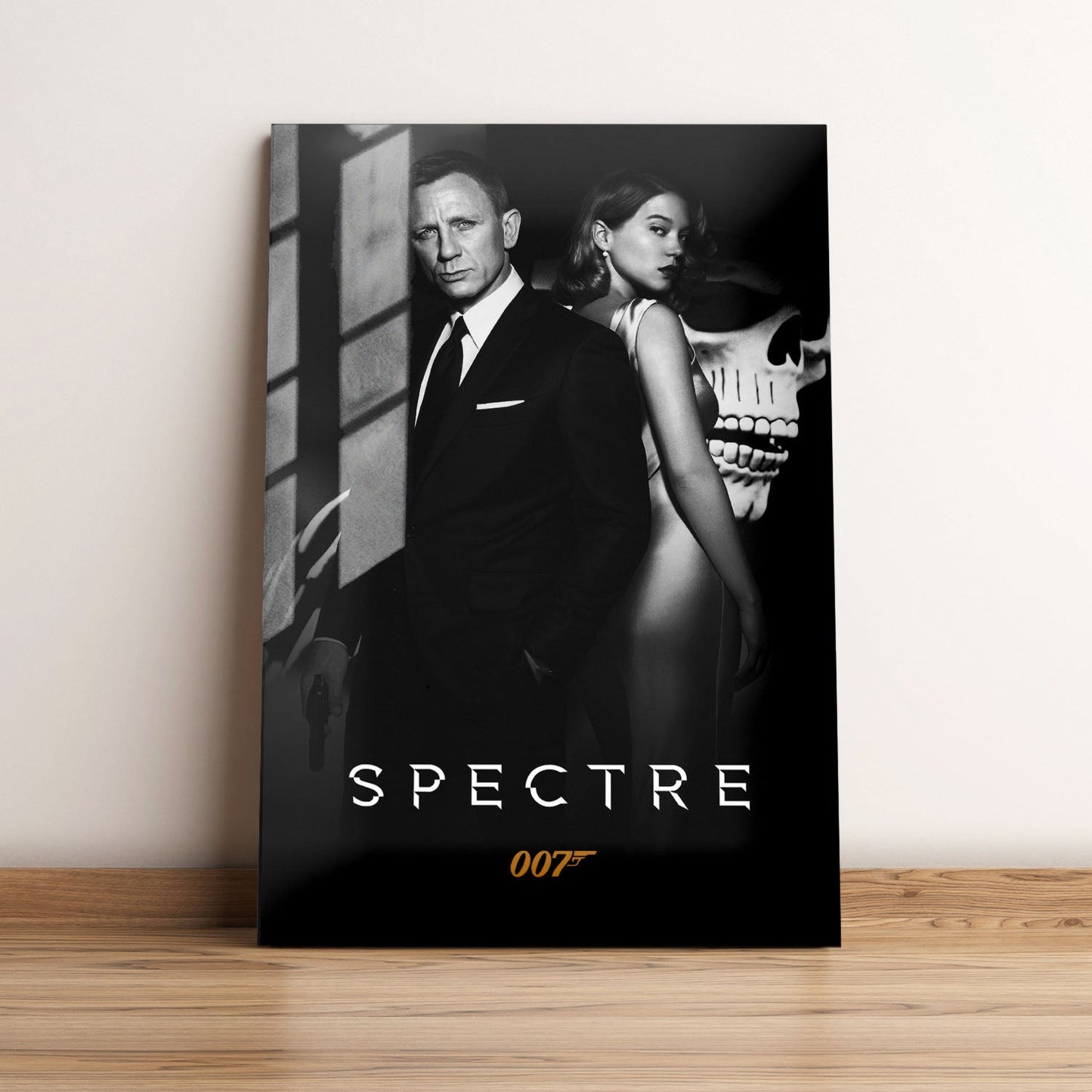 Spectre B&W Movie Metal Poster