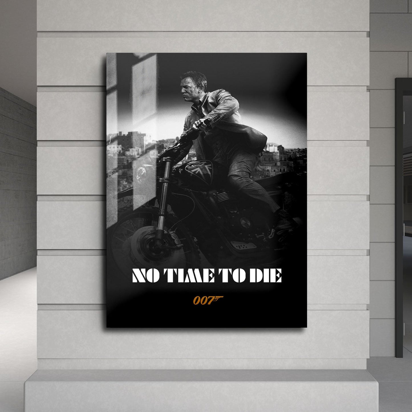 Flex Designs Metal Poster No Time to Die B&W 24 x 36" Home Goods - Movie 2021 Movie Metal Poster