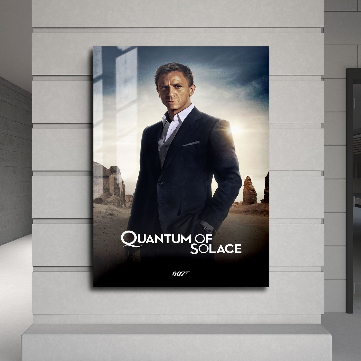 Flex Designs Metal Poster Quantum of Solace Classic 24 x 36" Home Goods - Movie 2008 Movie Metal Poster