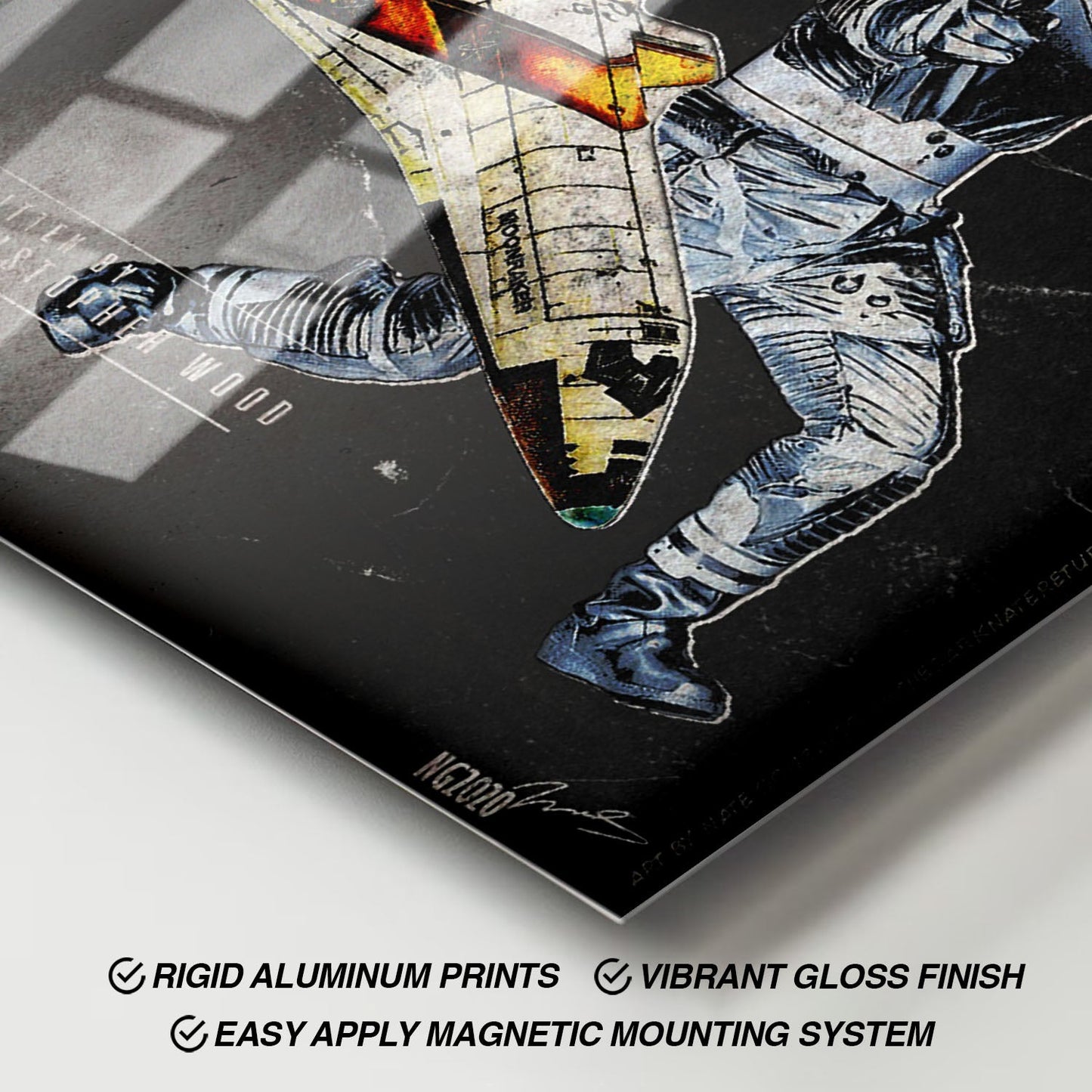 Flex Designs Metal Poster Moonraker Minimalist 11 x 17" Home Goods - Movie 1979 Movie Metal Poster
