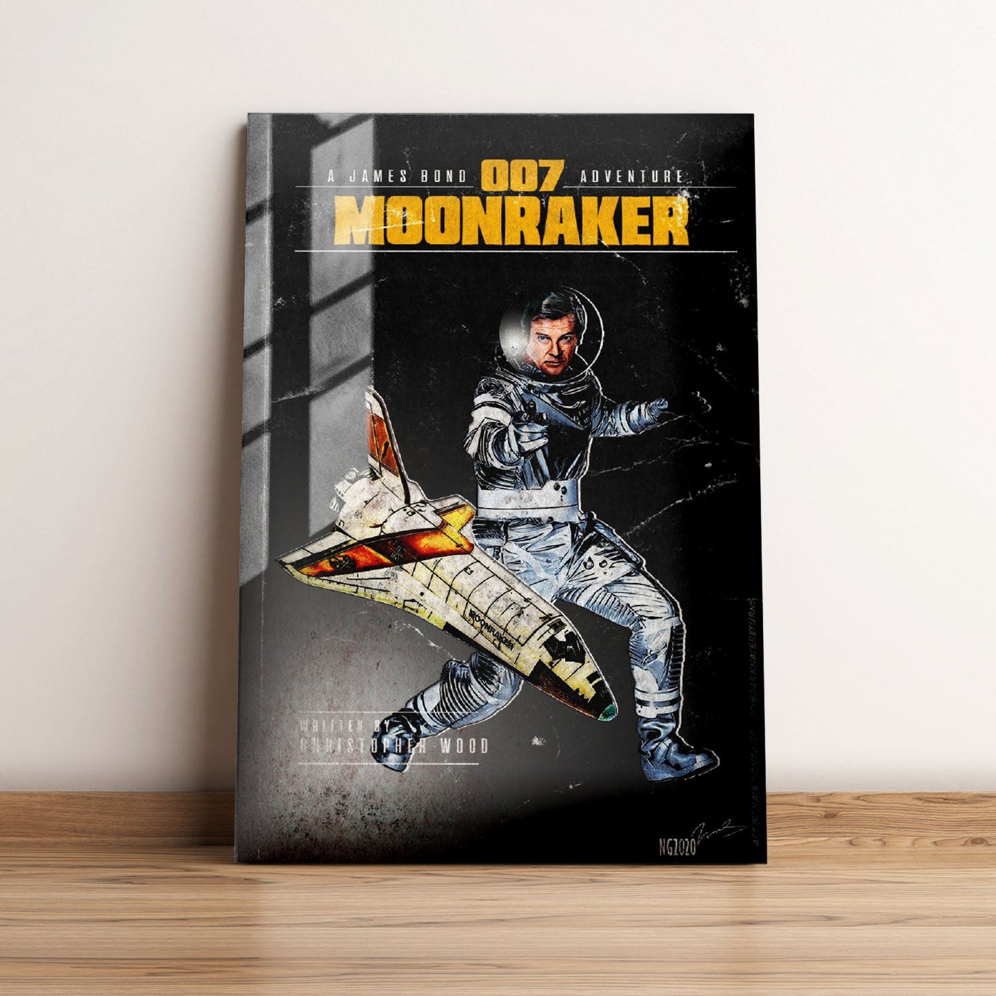 Moonraker Minimalist Movie Metal Poster