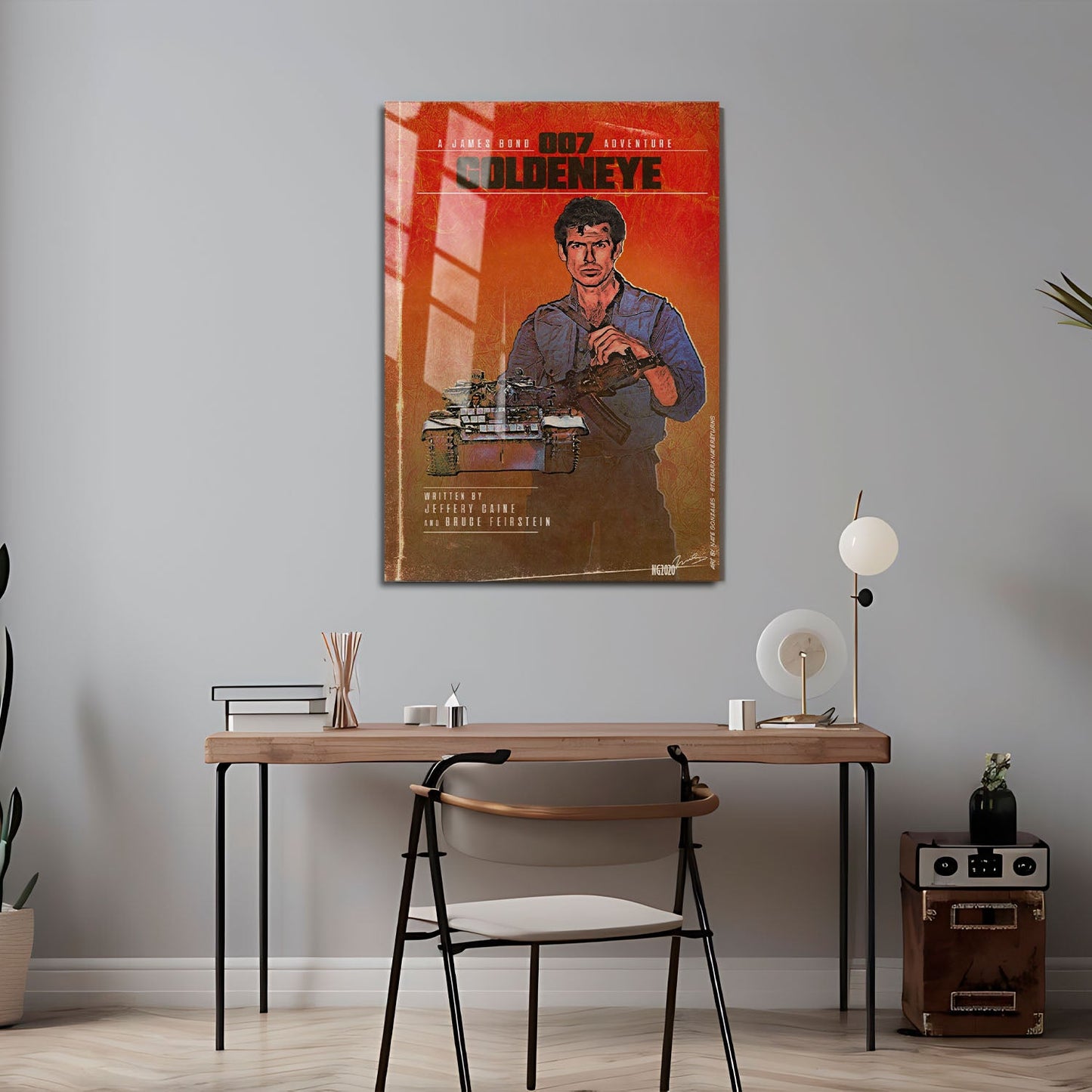 Flex Designs Metal Poster GoldenEye Minimalist 24 x 36" Home Goods - Movie 1995 Movie Metal Poster