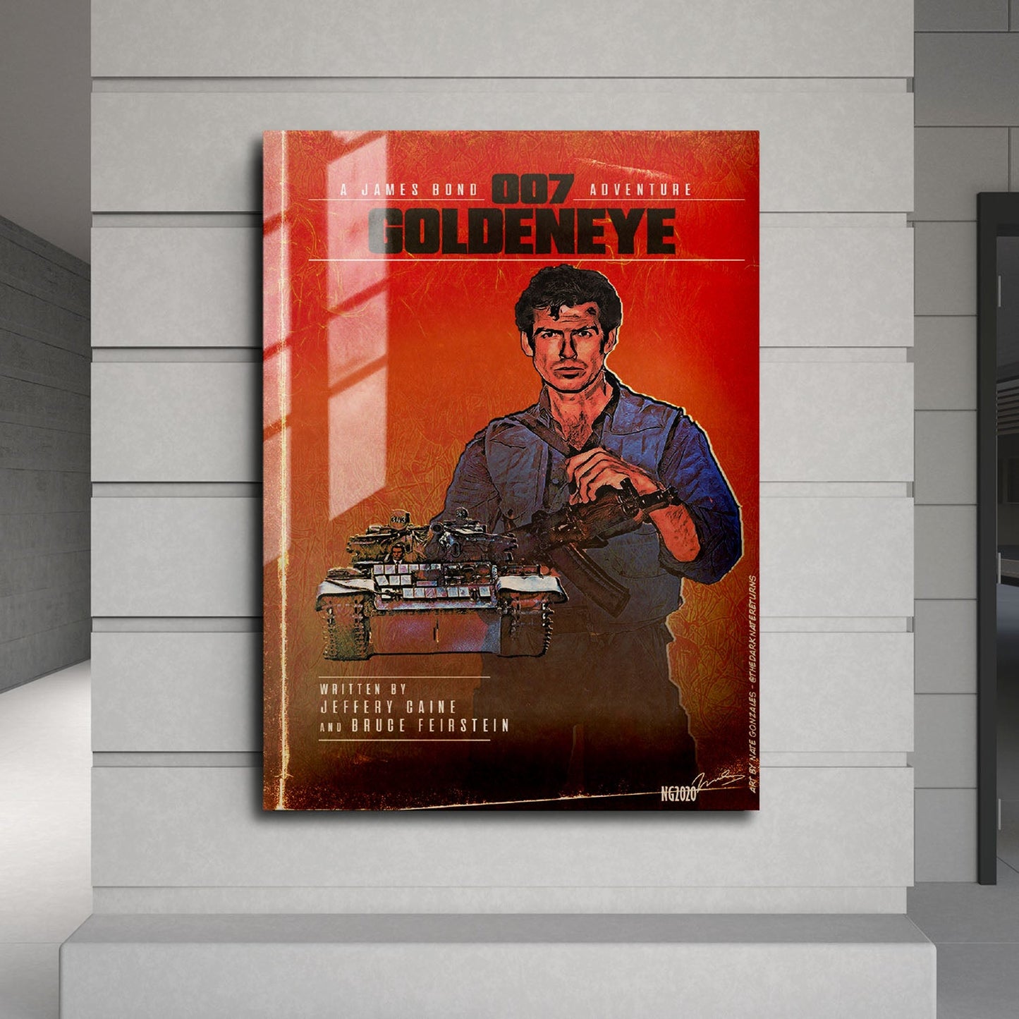 Flex Designs Metal Poster GoldenEye Minimalist 24 x 36" Home Goods - Movie 1995 Movie Metal Poster