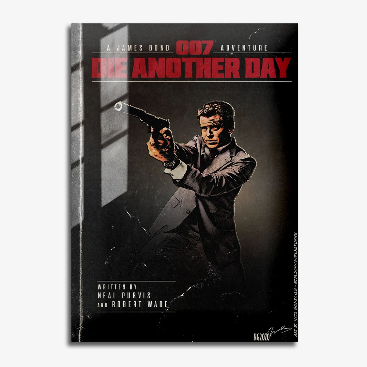 Flex Designs Metal Poster Die Another Day Minimalist 11 x 17" Home Goods - Movie 2002 Movie Metal Poster