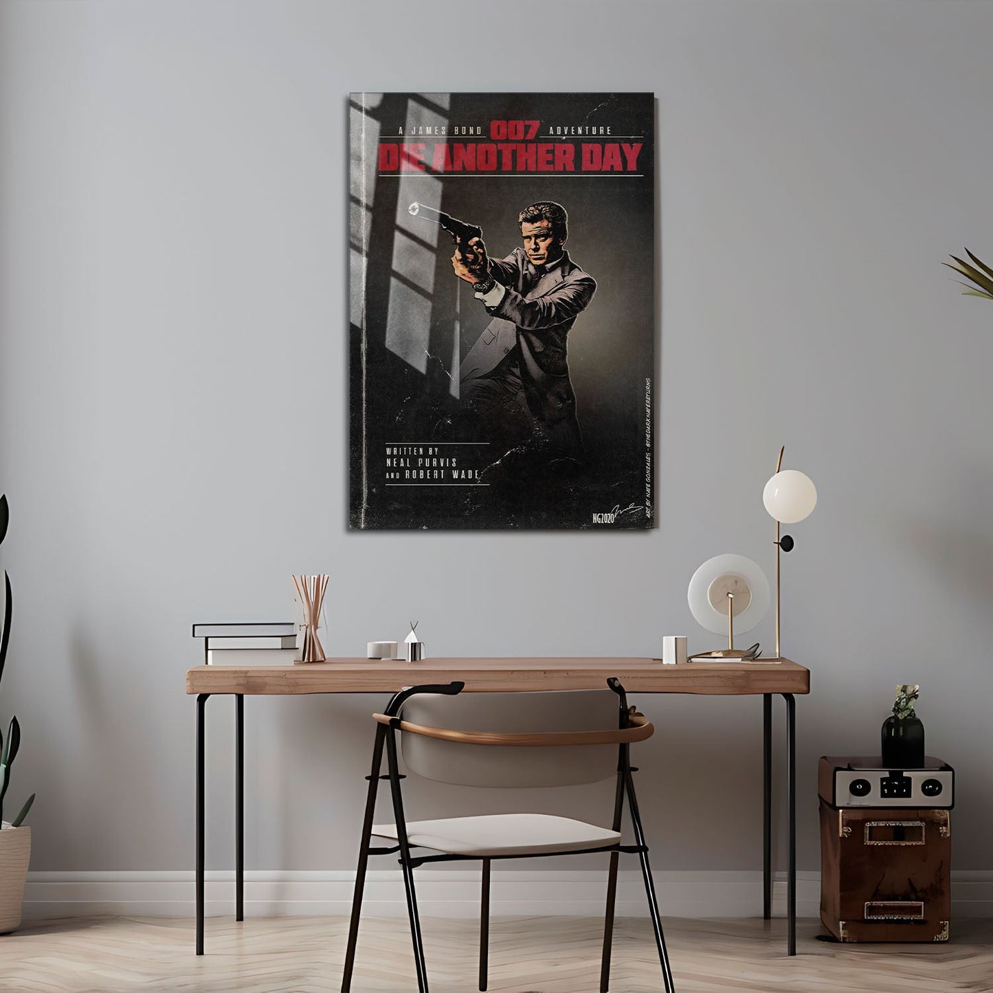 Flex Designs Metal Poster Die Another Day Minimalist 24 x 36" Home Goods - Movie 2002 Movie Metal Poster