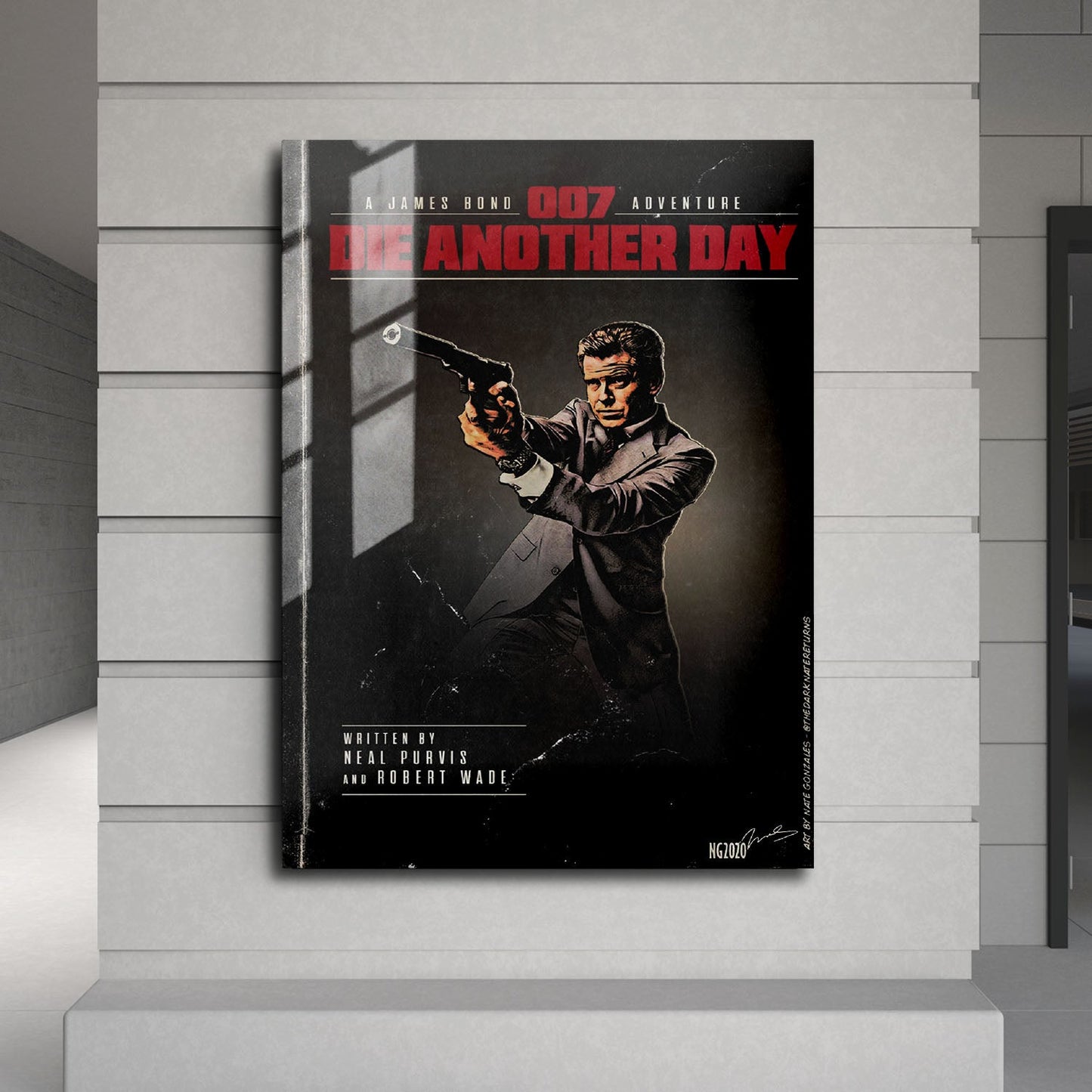 Flex Designs Metal Poster Die Another Day Minimalist 24 x 36" Home Goods - Movie 2002 Movie Metal Poster