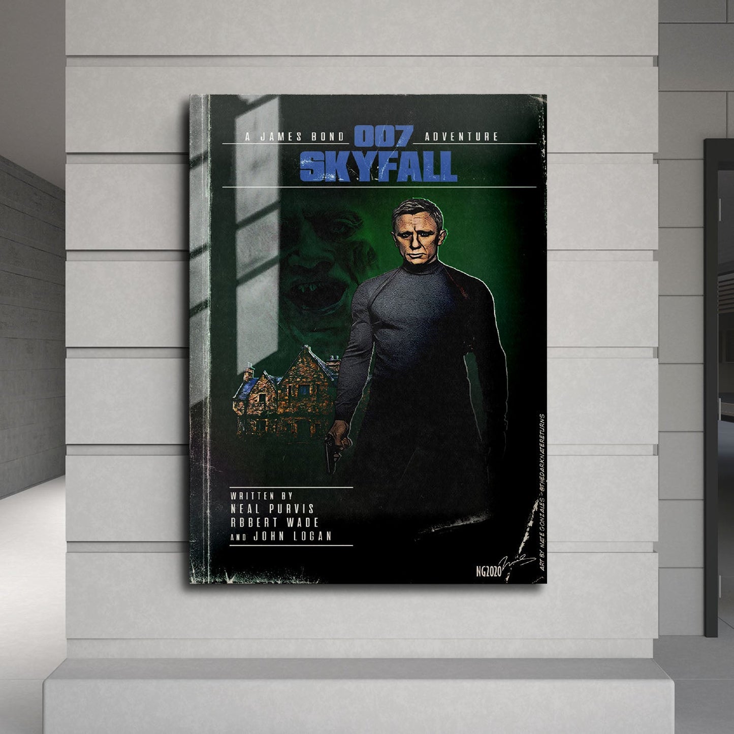 Flex Designs Metal Poster Skyfall Minimalist 24 x 36" Home Goods - Movie 2012 Movie Metal Poster