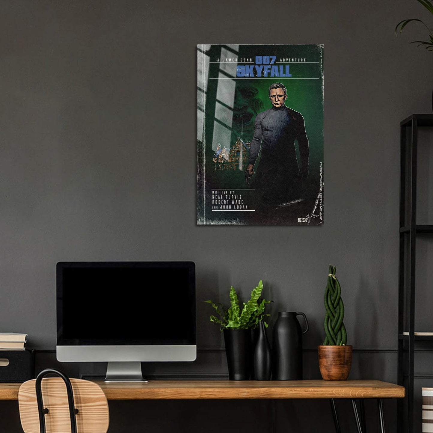 Flex Designs Metal Poster Skyfall Minimalist 5 x 7" Home Goods - Movie 2012 Movie Metal Poster