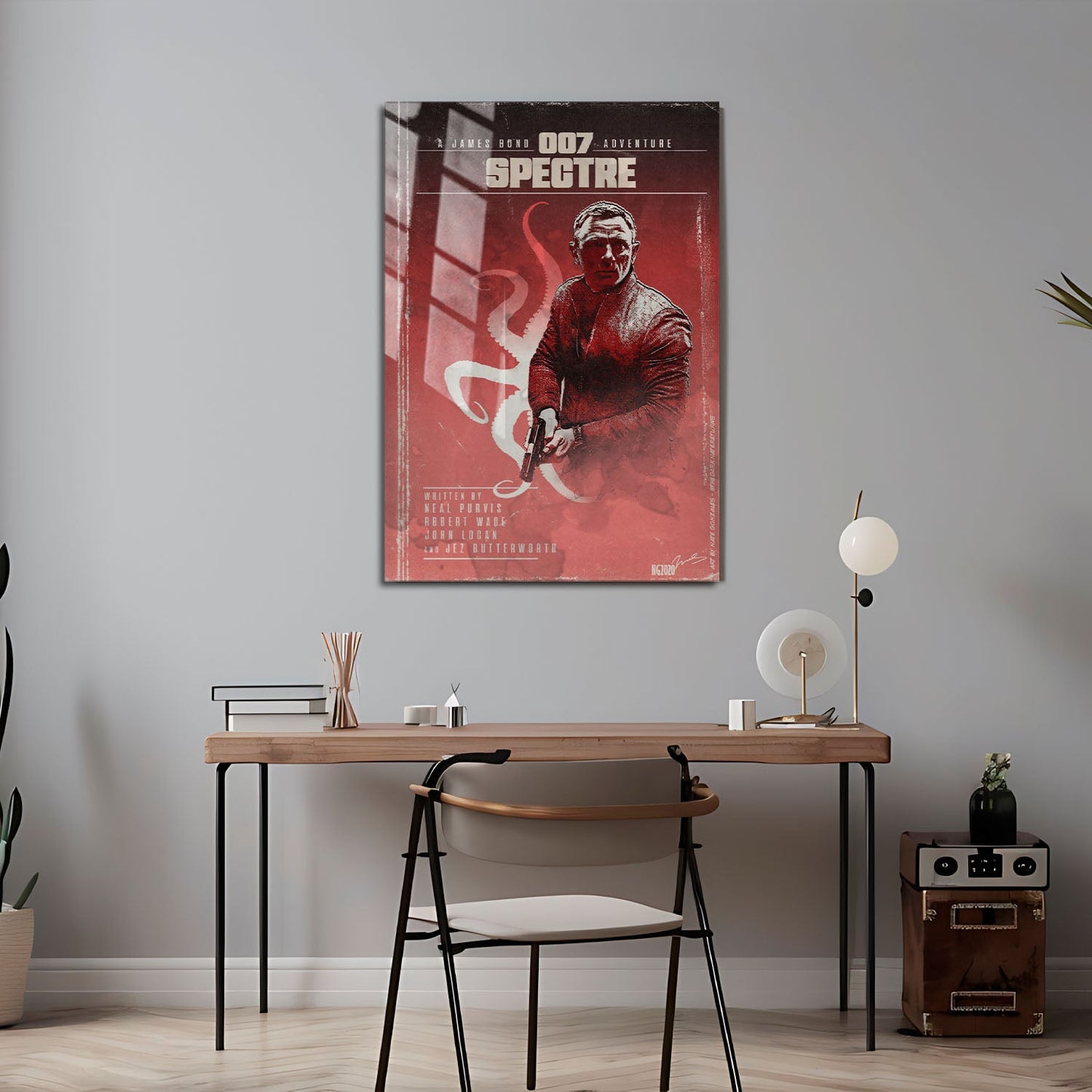 Flex Designs Metal Poster Spectre Minimalist 24 x 36" Home Goods - Movie 2015 Movie Metal Poster