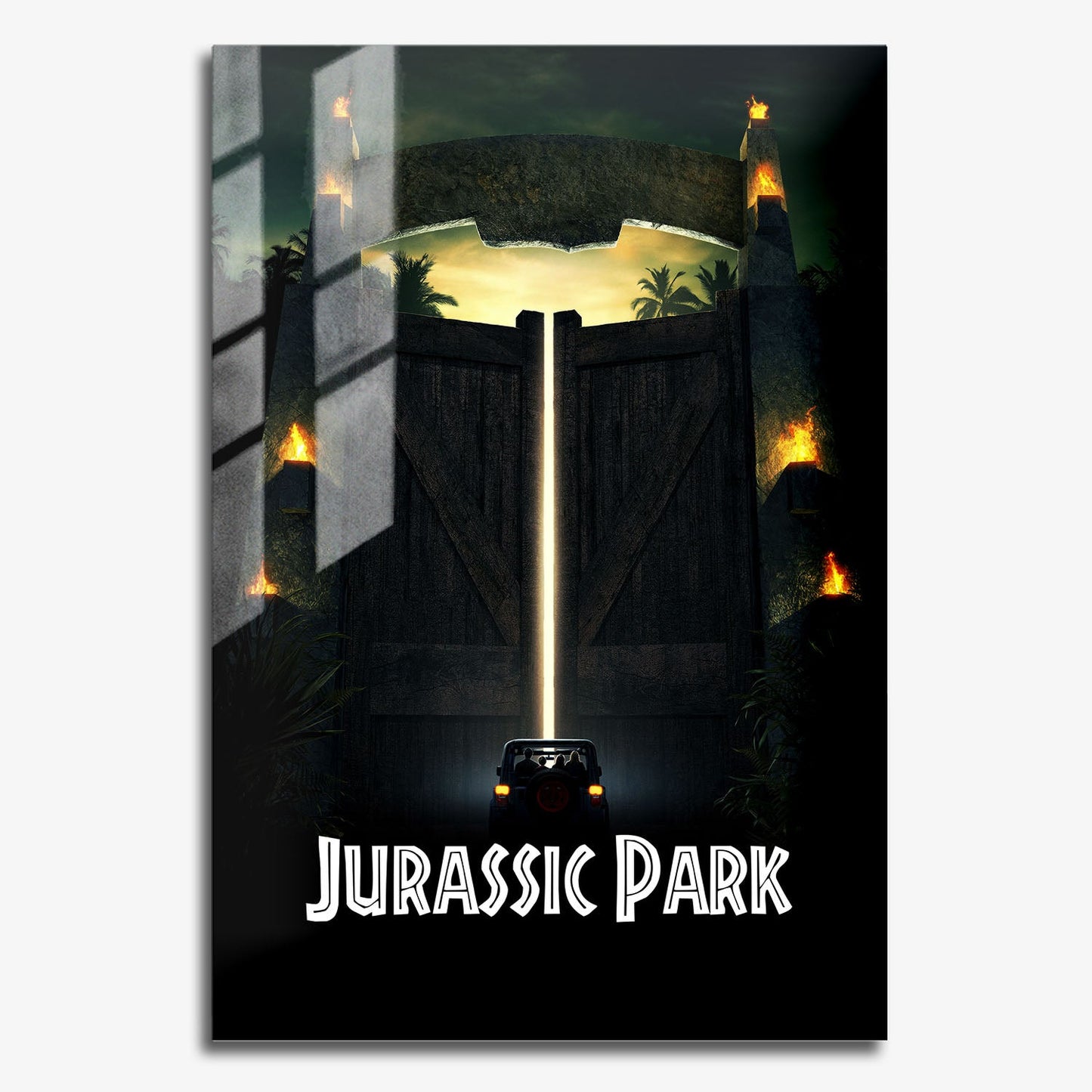 Flex Designs Metal Poster Jurassic Park Cinematic 11 x 17" Home Goods - Movie 1993 Movie Metal Poster
