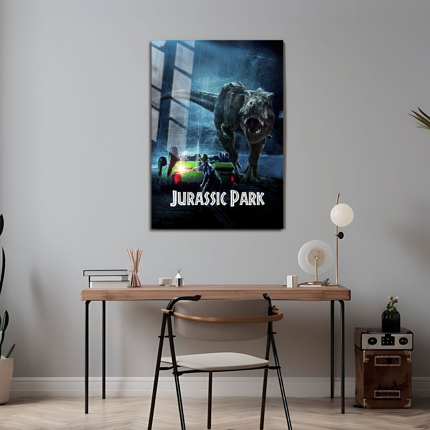 Flex Designs Metal Poster Jurassic Park Classic 24 x 36" Home Goods - Movie 1993 Movie Metal Poster