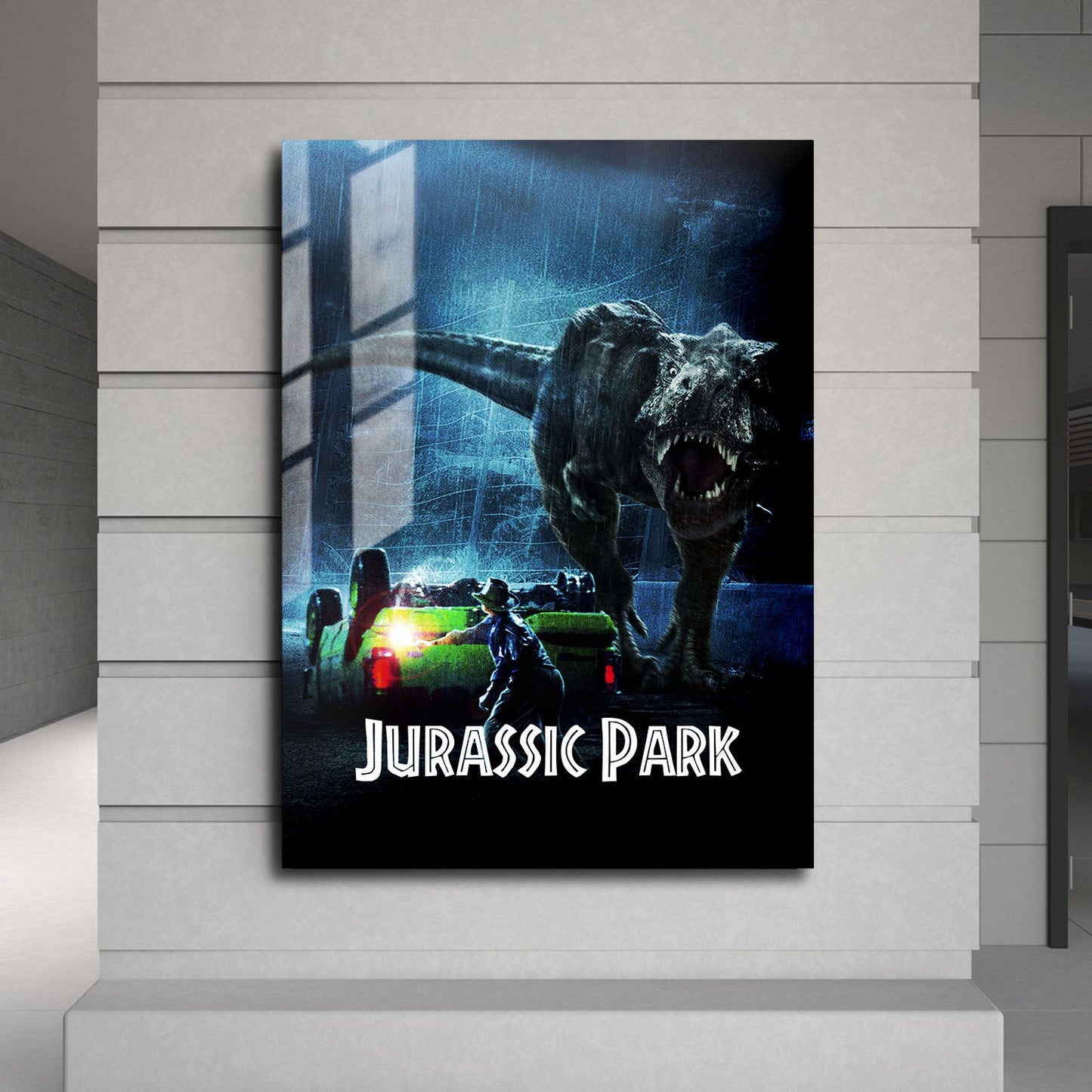 Flex Designs Metal Poster Jurassic Park Classic 24 x 36" Home Goods - Movie 1993 Movie Metal Poster