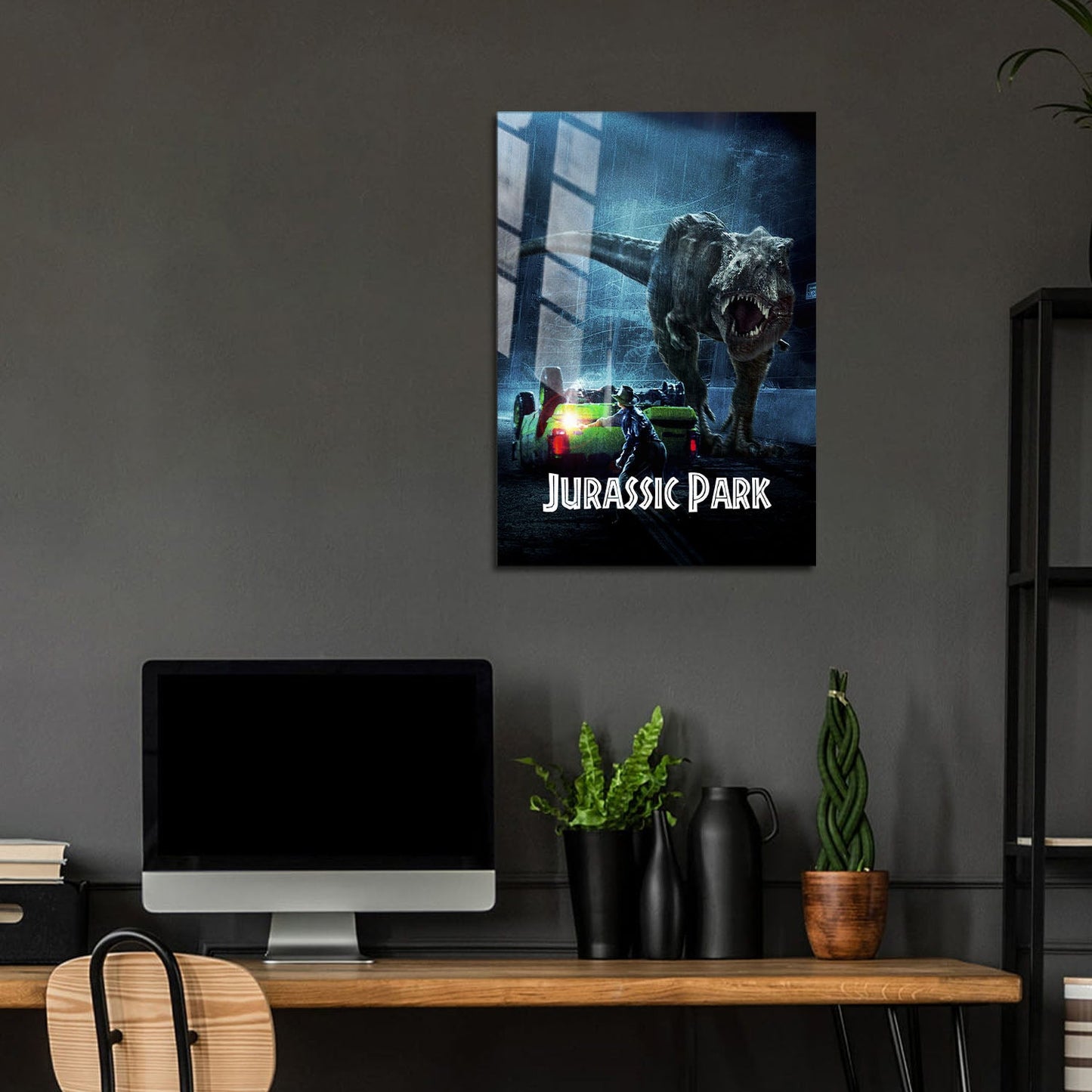 Flex Designs Metal Poster Jurassic Park Classic 5 x 7" Home Goods - Movie 1993 Movie Metal Poster