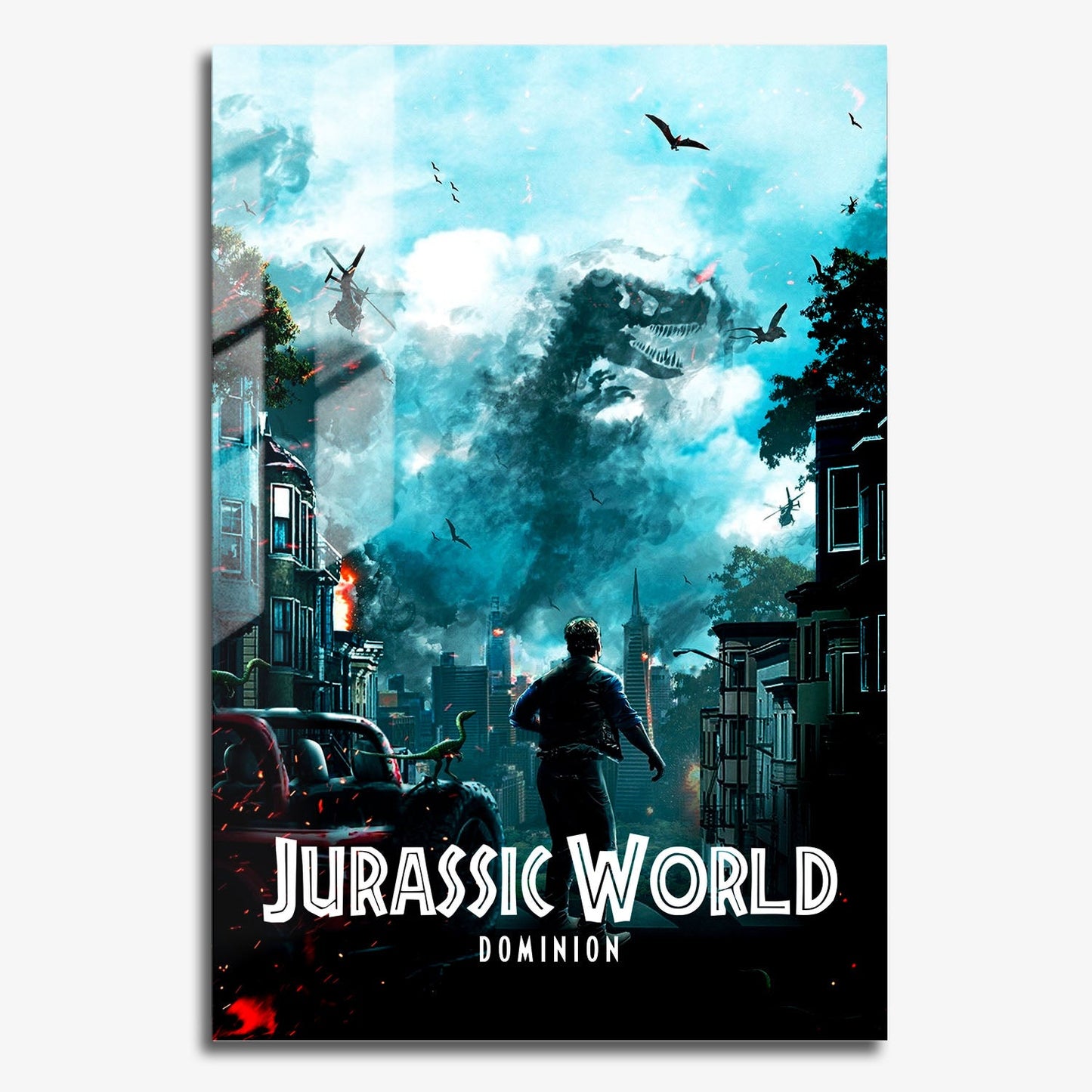 Flex Designs Metal Poster Jurassic World Dominion Classic 11 x 17" Home Goods - Movie 2022 Movie Metal Poster