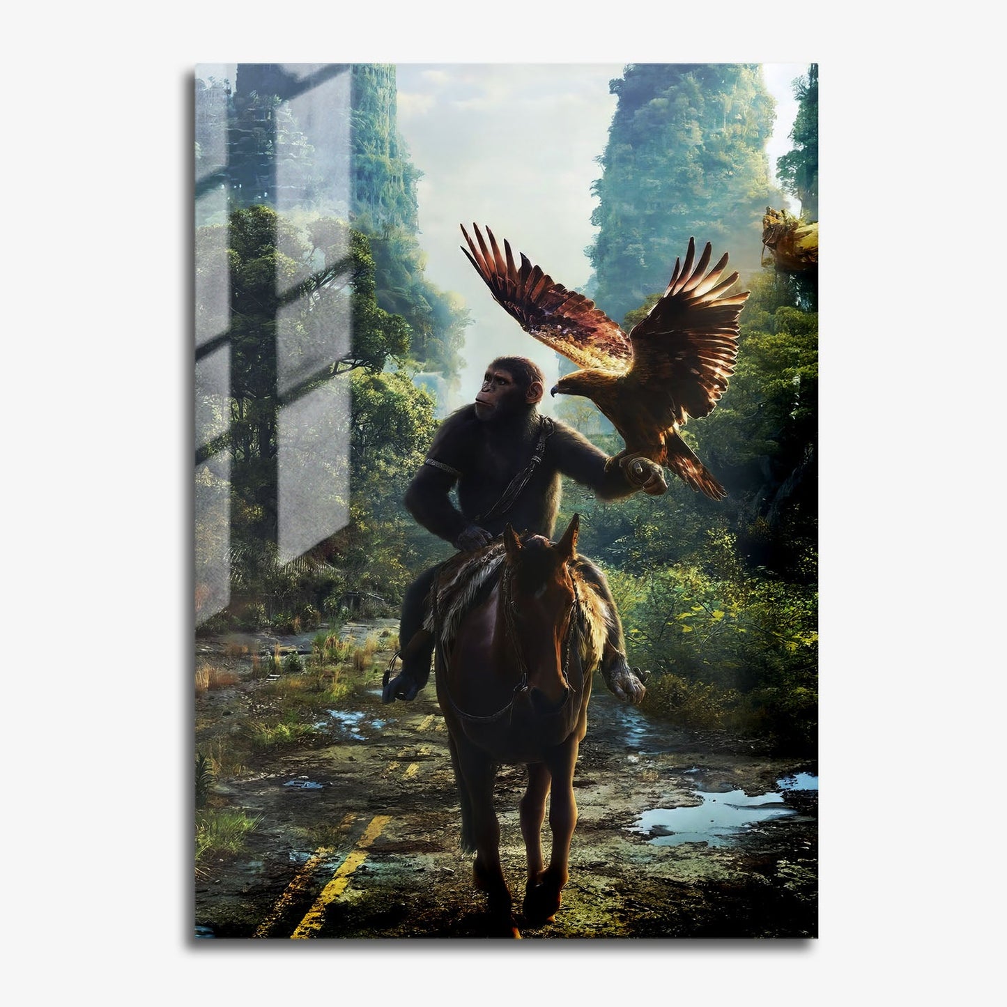 Flex Designs Metal Poster Kingdom of the Planet of the Apes Key Art 11 x 17" Home Goods - Movie 2024 Movie Metal Poster