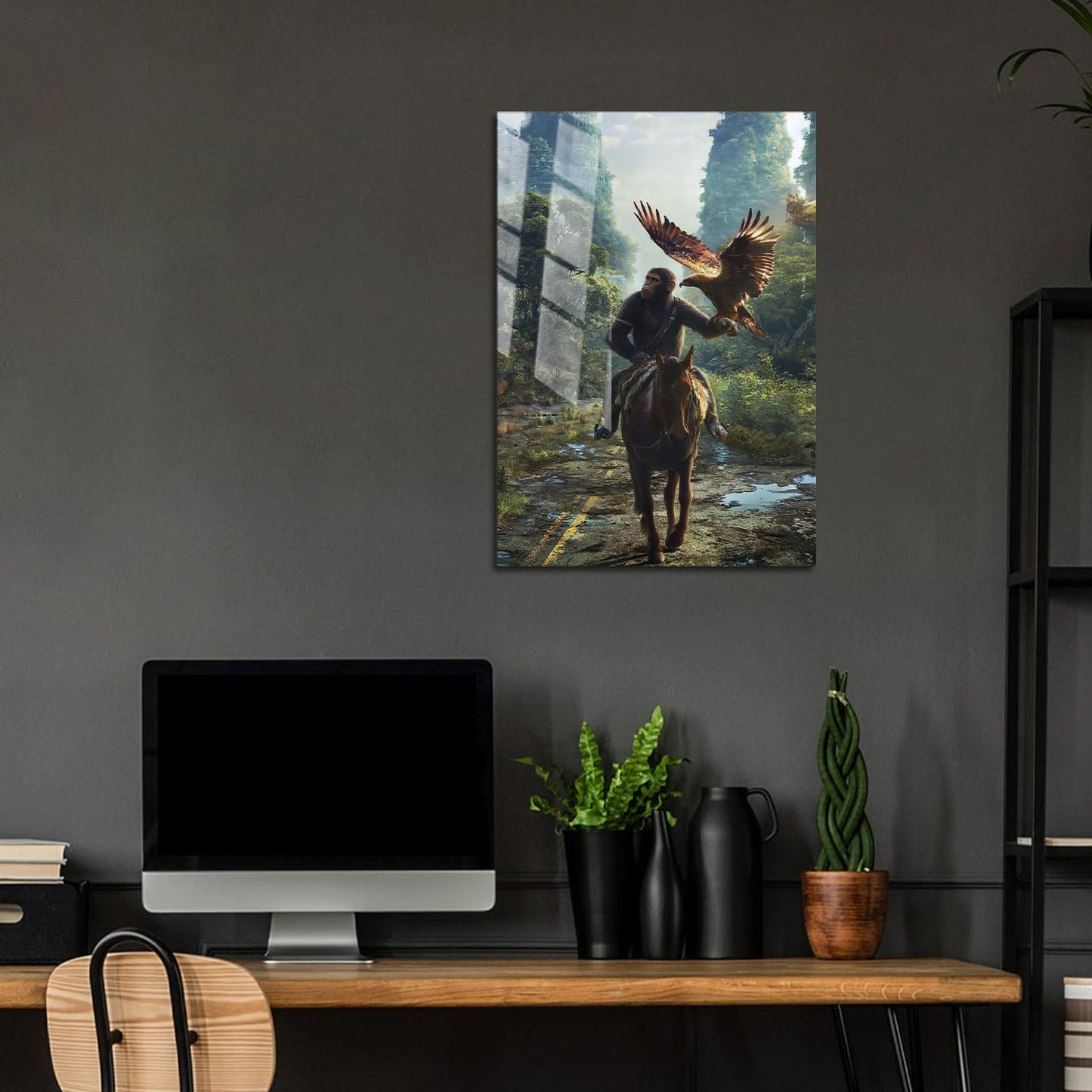 Flex Designs Metal Poster Kingdom of the Planet of the Apes Key Art 5 x 7" Home Goods - Movie 2024 Movie Metal Poster