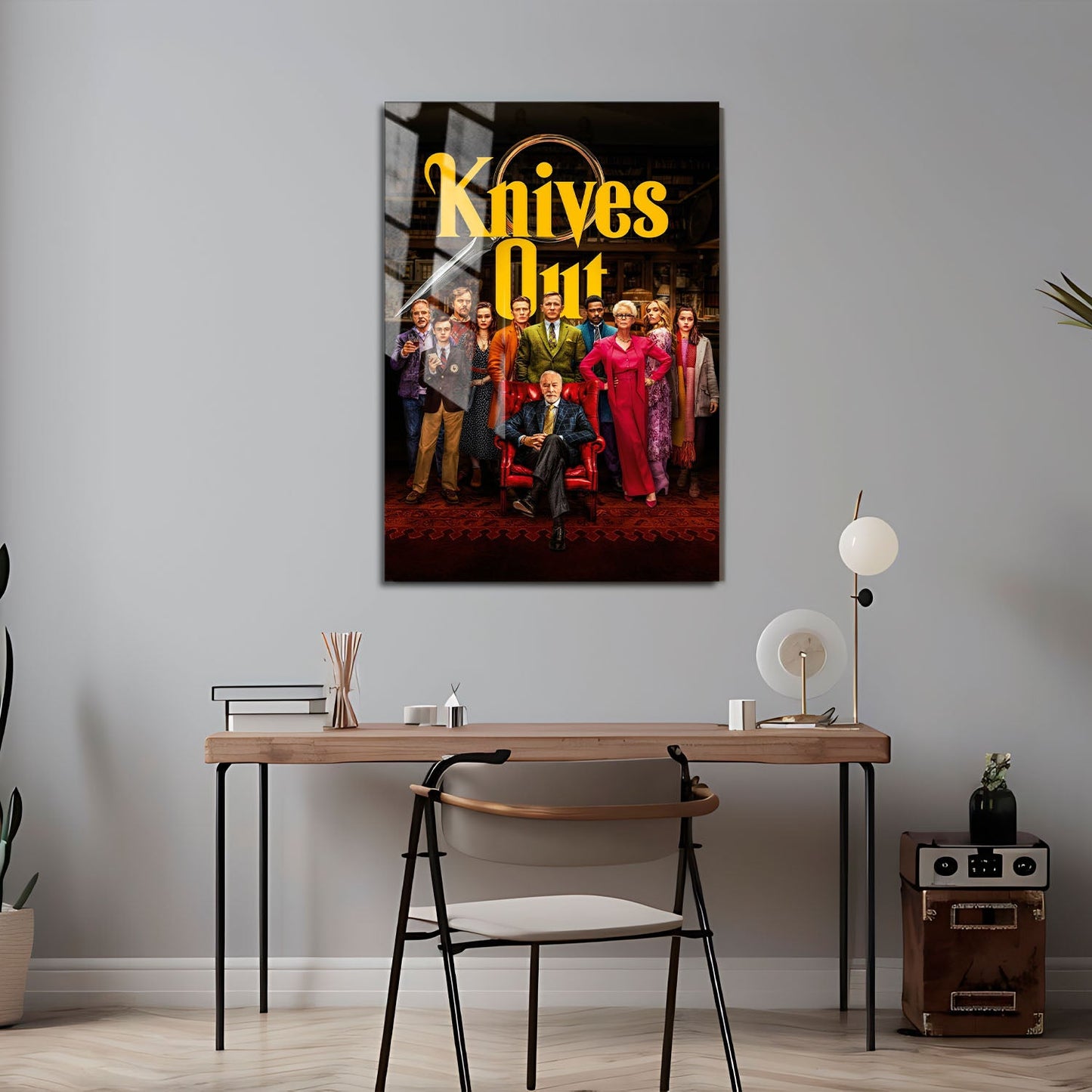 Flex Designs Metal Poster Knives Out 24 x 36" Home Goods - Movie 2019 Movie Metal Poster