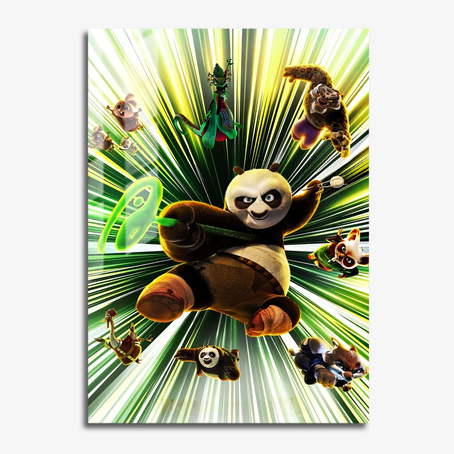 Flex Designs Metal Poster Kung Fu Panda 4 Textless 11 x 17" Home Goods - Movie 2024 Movie Metal Poster