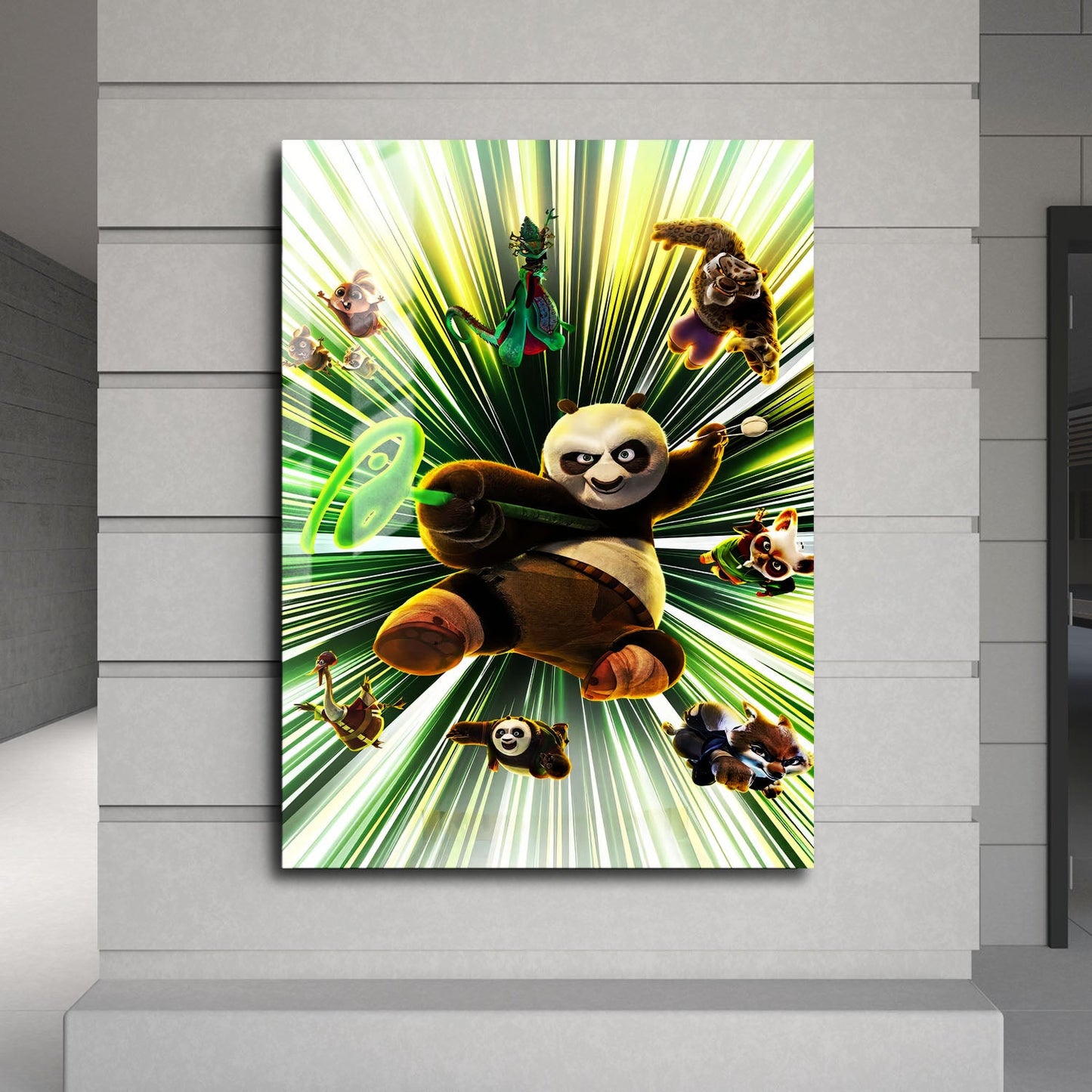 Flex Designs Metal Poster Kung Fu Panda 4 Textless 24 x 36" Home Goods - Movie 2024 Movie Metal Poster