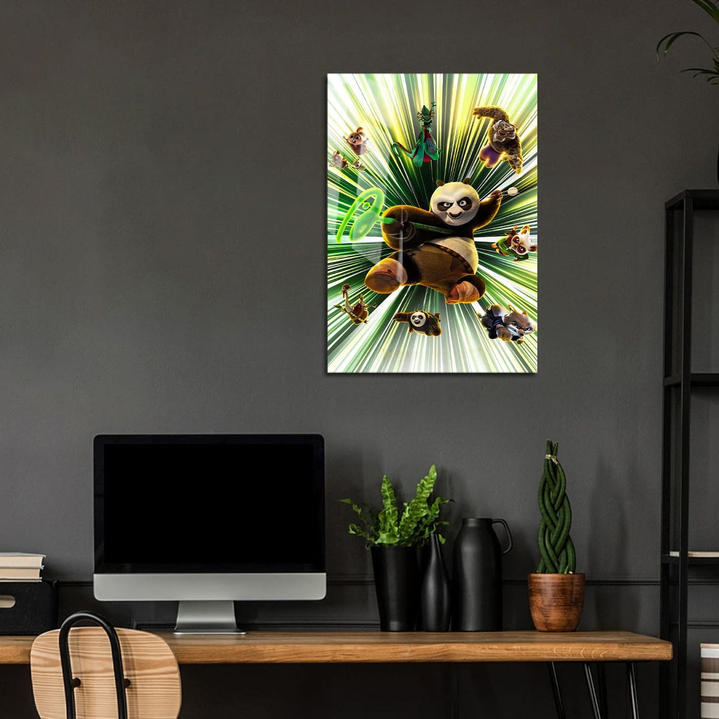 Flex Designs Metal Poster Kung Fu Panda 4 Textless 5 x 7" Home Goods - Movie 2024 Movie Metal Poster