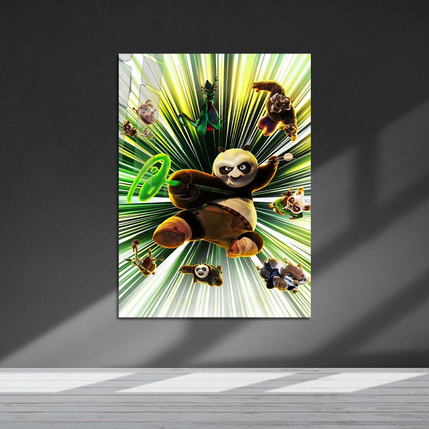 Flex Designs Metal Poster Kung Fu Panda 4 Textless 5 x 7" Home Goods - Movie 2024 Movie Metal Poster