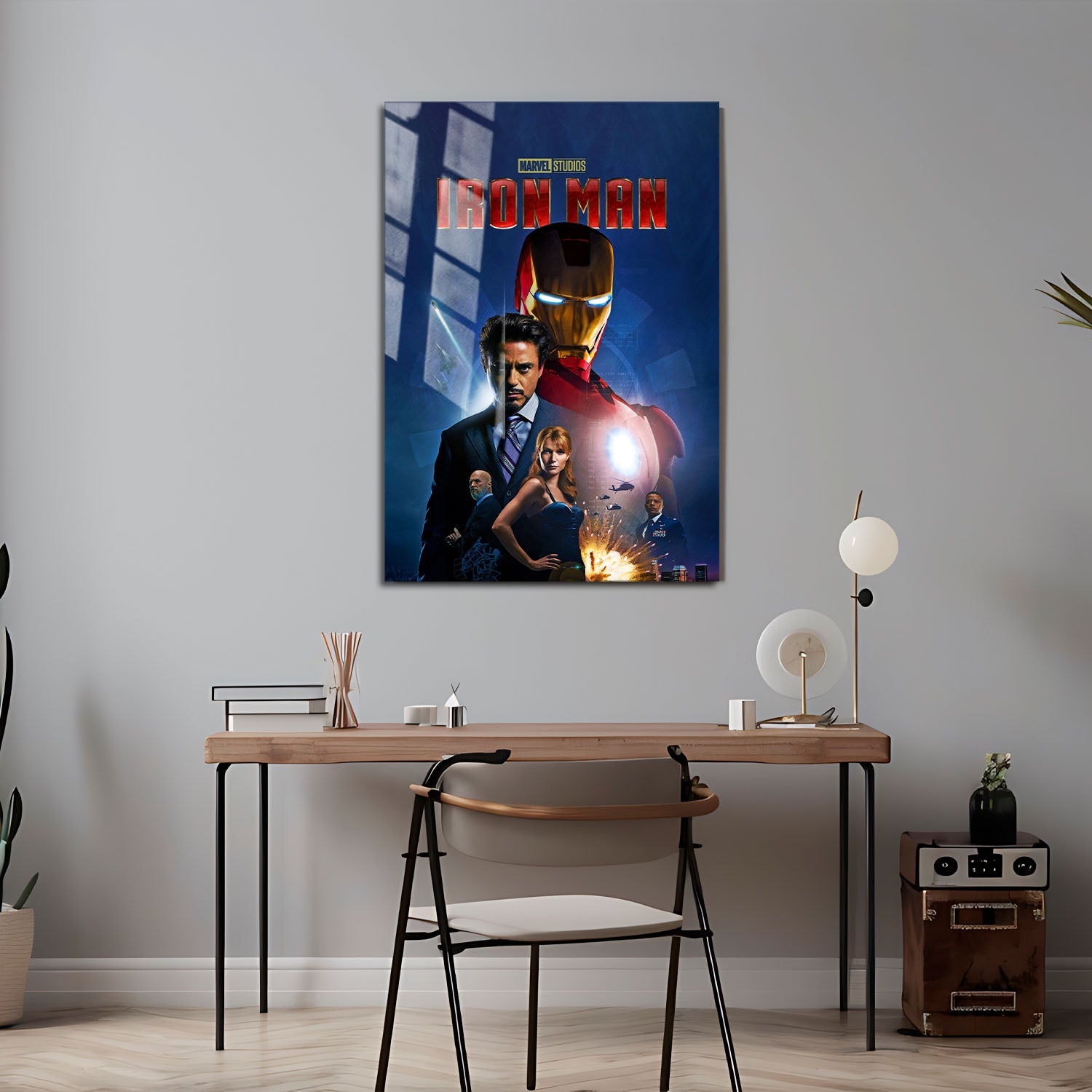 Flex Designs Metal Poster Iron Man 24 x 36" Home Goods - Movie 2008 Movie Metal Poster