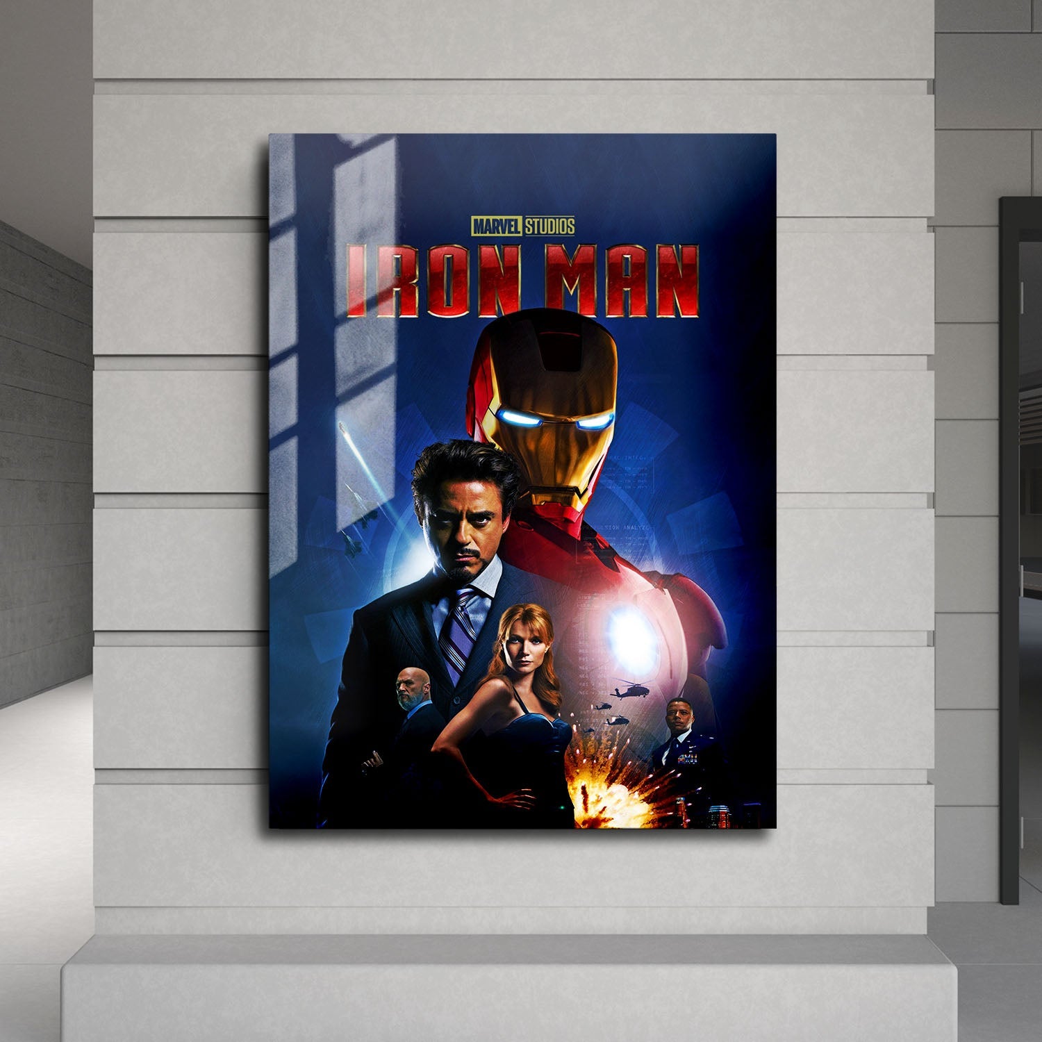Flex Designs Metal Poster Iron Man 24 x 36" Home Goods - Movie 2008 Movie Metal Poster