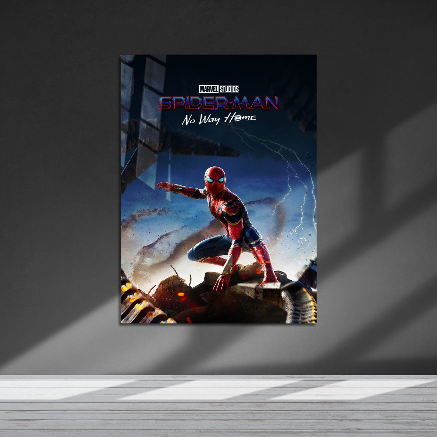Flex Designs Metal Poster Spider-Man No Way Home 5 x 7" Home Goods - Movie 2021 Movie Metal Poster