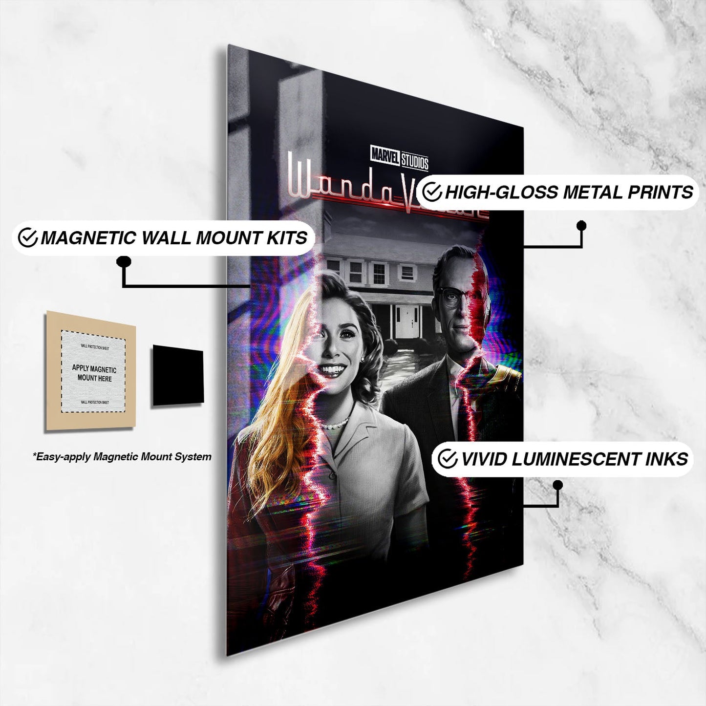 Flex Designs Metal Poster WandaVision 16 x 24" Home Goods - Movie 2021 Movie Metal Poster