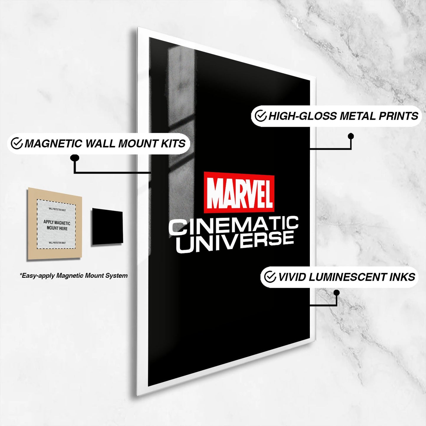 Flex Designs Metal Poster Marvel Cinematic Universe Minimalist 16 x 24" Home Goods - Movie Movie Metal Poster