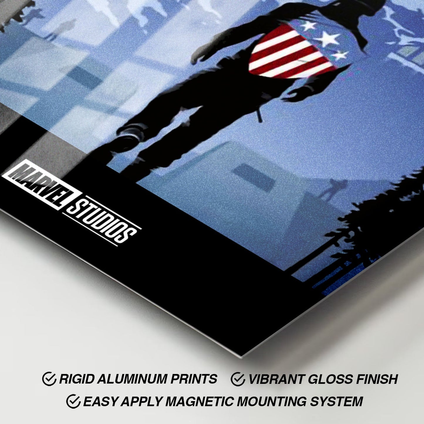 Flex Designs Metal Poster Captain America The First Avenger Minimalist 11 x 17" Home Goods - Movie 2011 Movie Metal Poster