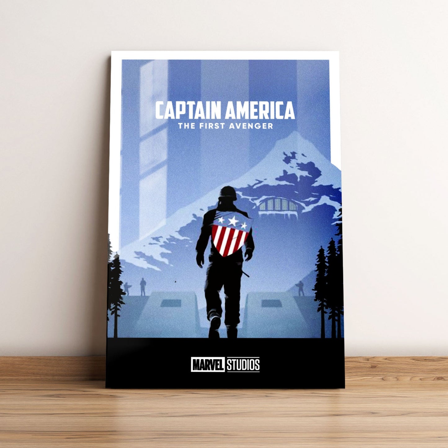 Captain America The First Avenger Minimalist Movie Metal Poster
