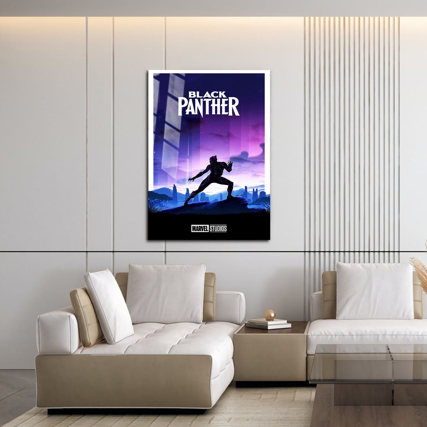 Flex Designs Metal Poster Black Panther Minimalist 16 x 24" Home Goods - Movie 2018 Movie Metal Poster