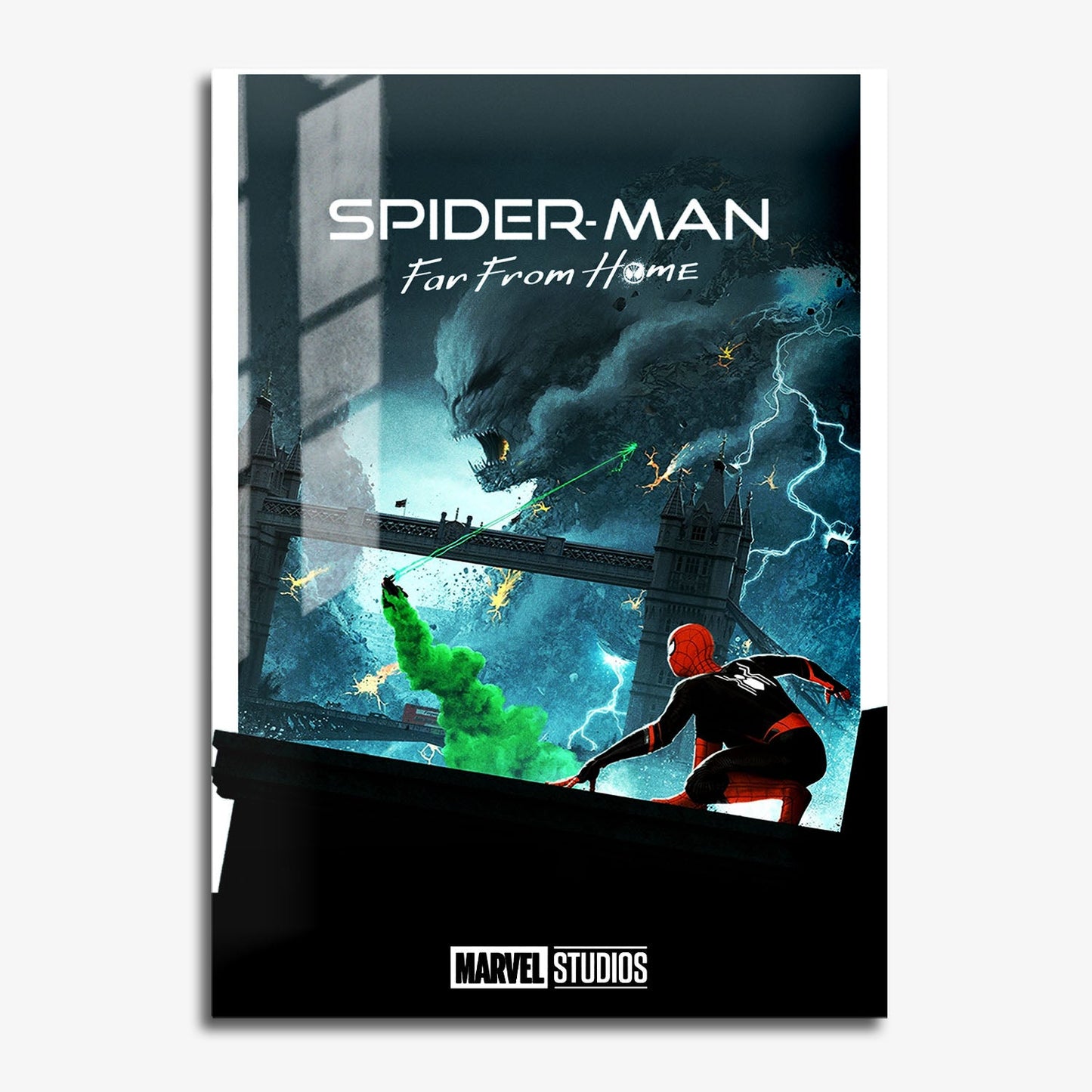 Flex Designs Metal Poster Spider-Man Far From Home Minimalist 11 x 17" Home Goods - Movie 2019 Movie Metal Poster