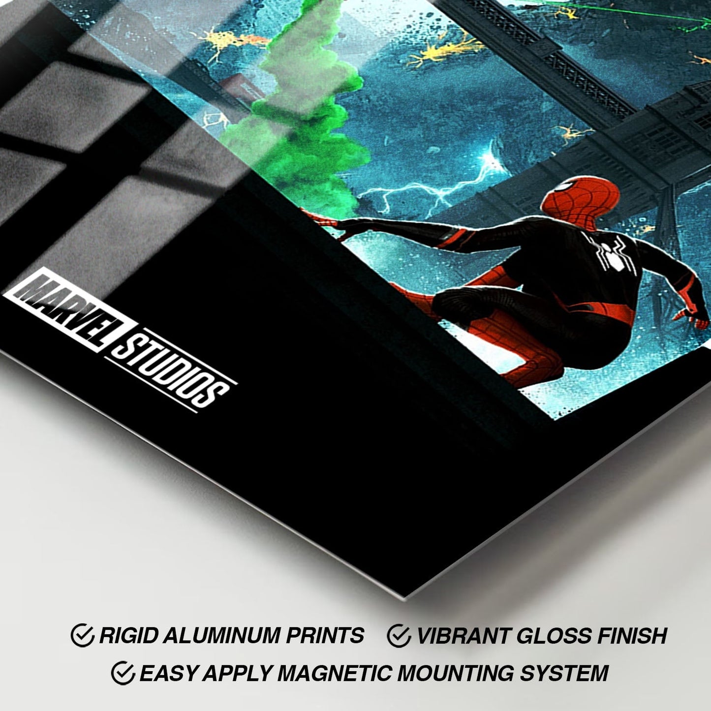 Flex Designs Metal Poster Spider-Man Far From Home Minimalist 11 x 17" Home Goods - Movie 2019 Movie Metal Poster