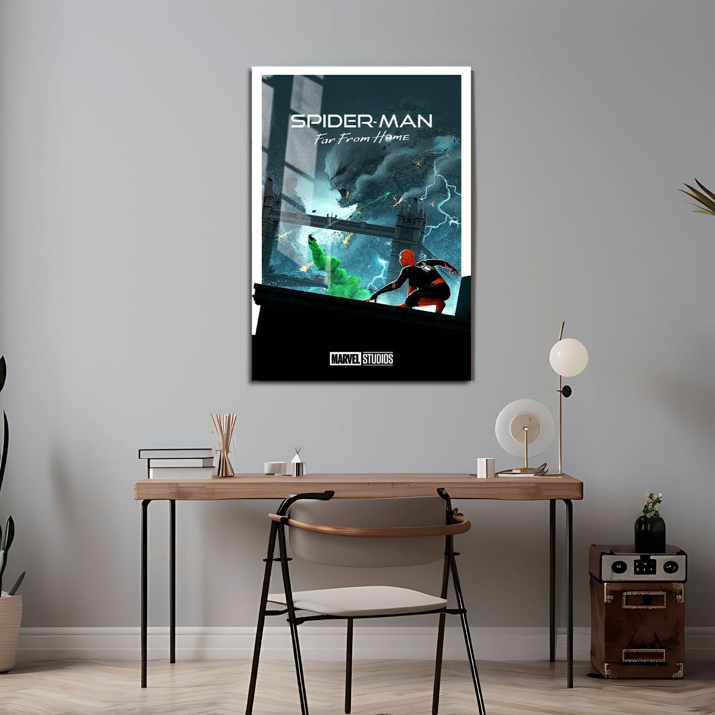 Flex Designs Metal Poster Spider-Man Far From Home Minimalist 24 x 36" Home Goods - Movie 2019 Movie Metal Poster