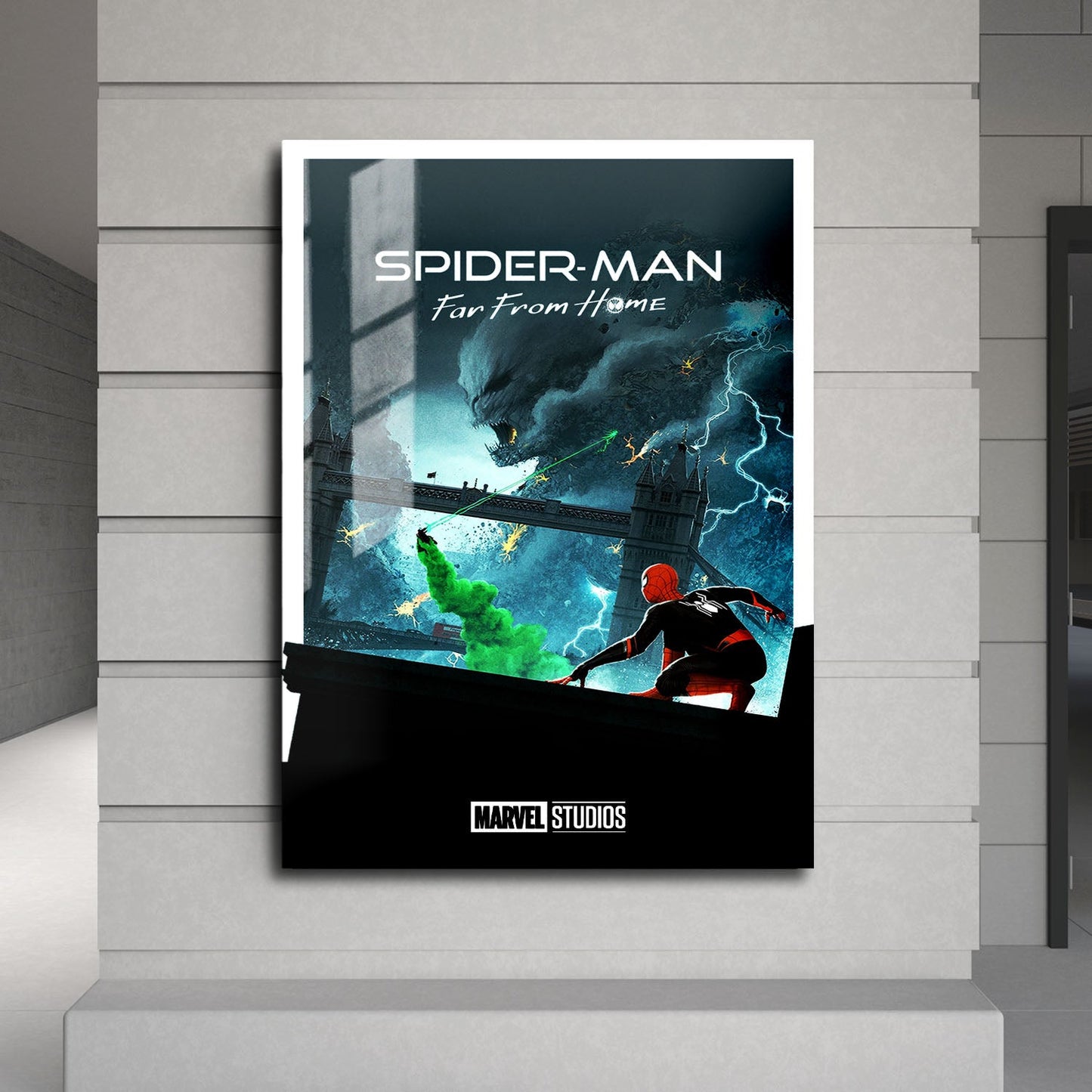 Flex Designs Metal Poster Spider-Man Far From Home Minimalist 24 x 36" Home Goods - Movie 2019 Movie Metal Poster