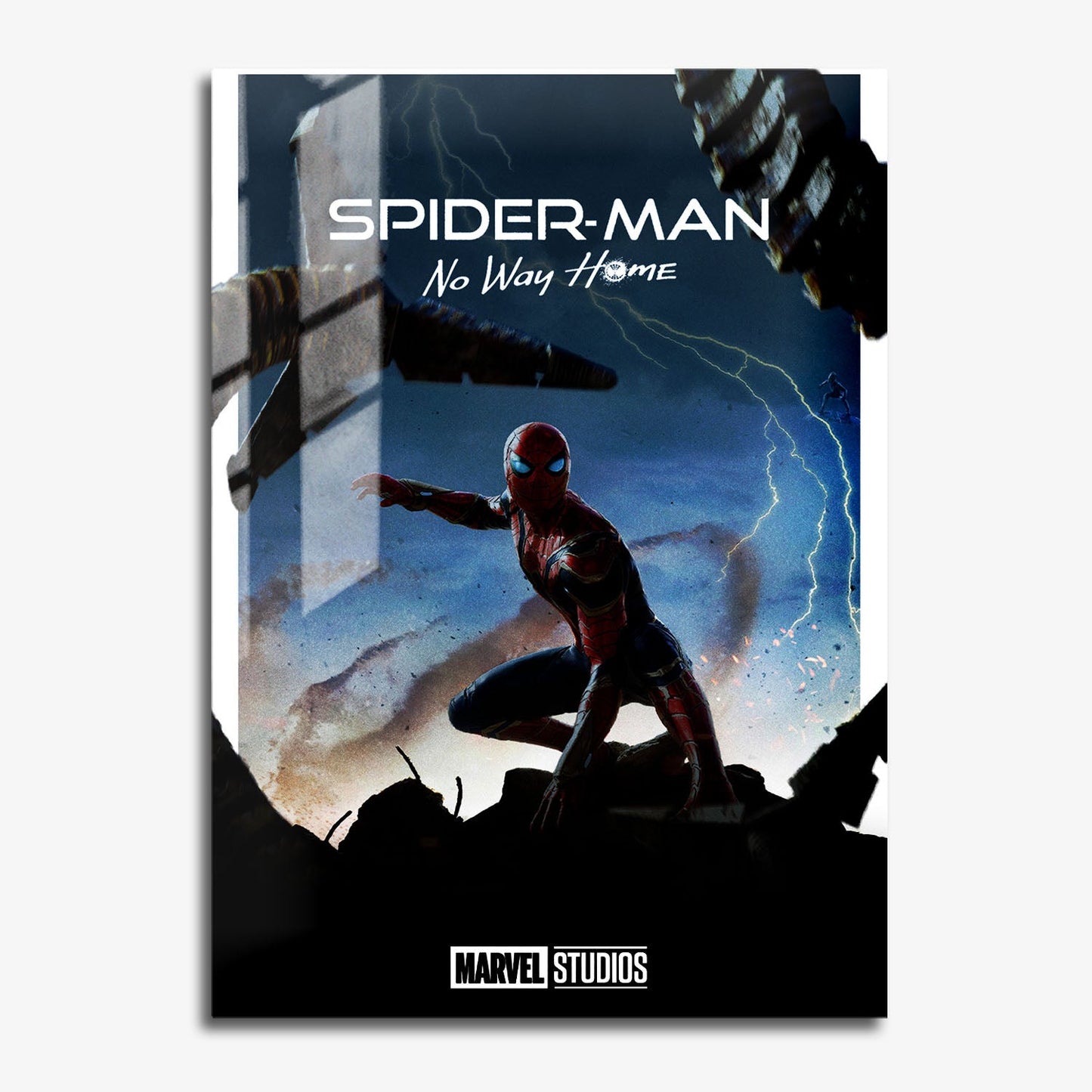 Flex Designs Metal Poster Spider-Man No Way Home Minimalist 11 x 17" Home Goods - Movie 2021 Movie Metal Poster