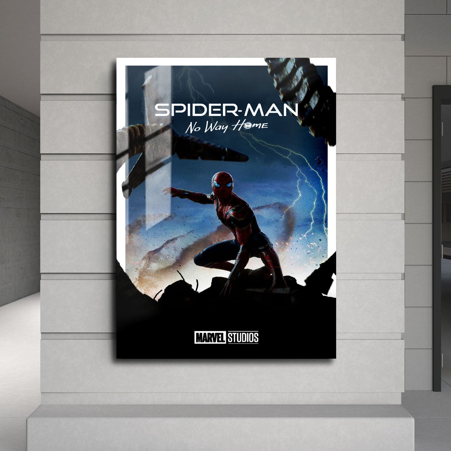 Flex Designs Metal Poster Spider-Man No Way Home Minimalist 24 x 36" Home Goods - Movie 2021 Movie Metal Poster