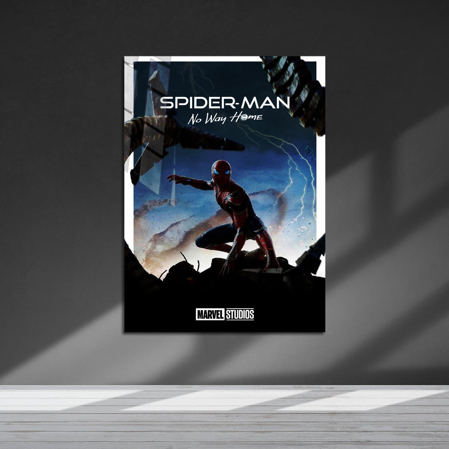 Flex Designs Metal Poster Spider-Man No Way Home Minimalist 5 x 7" Home Goods - Movie 2021 Movie Metal Poster