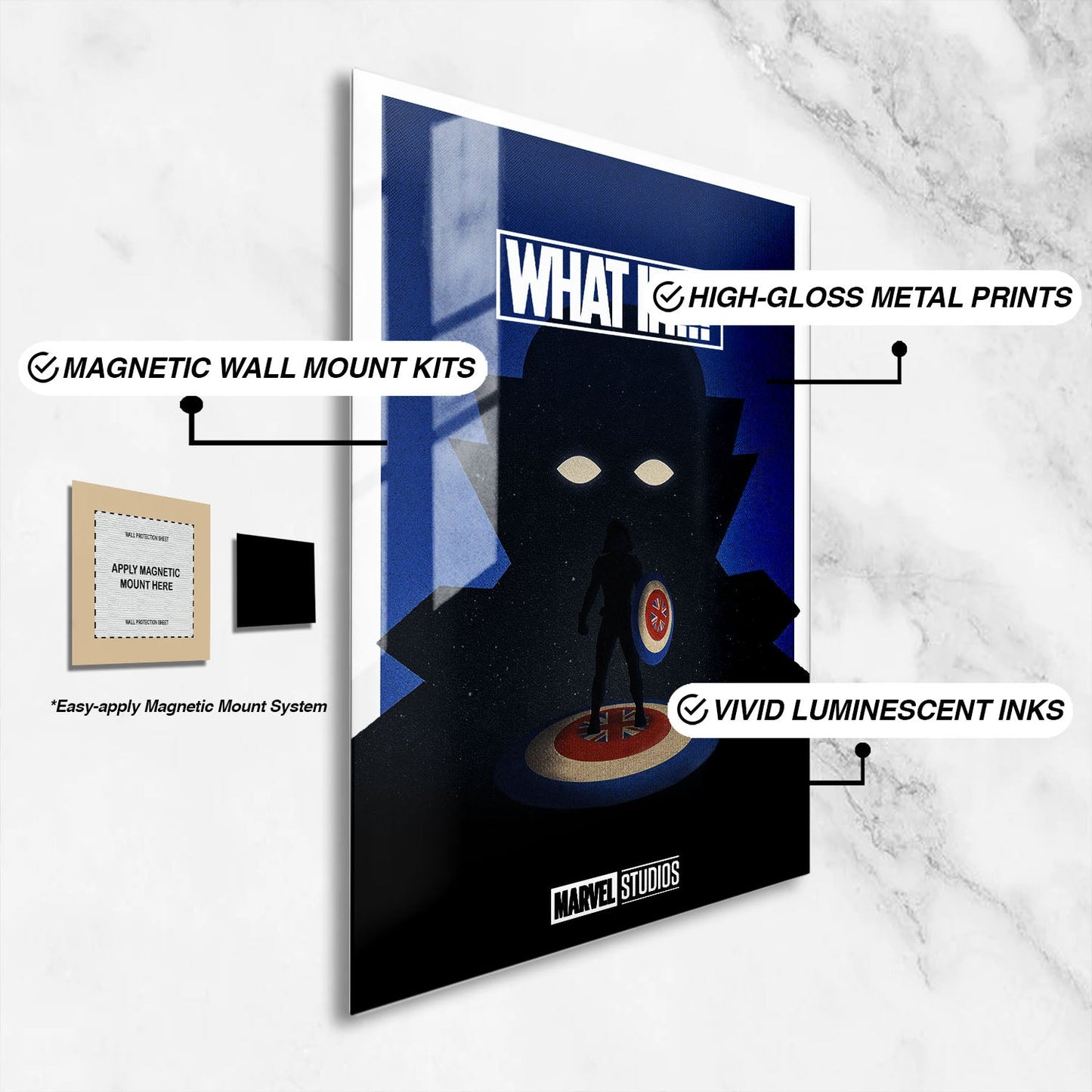 Flex Designs Metal Poster What If Minimalist 16 x 24" Home Goods - TV Show 2021 TV Show Metal Poster
