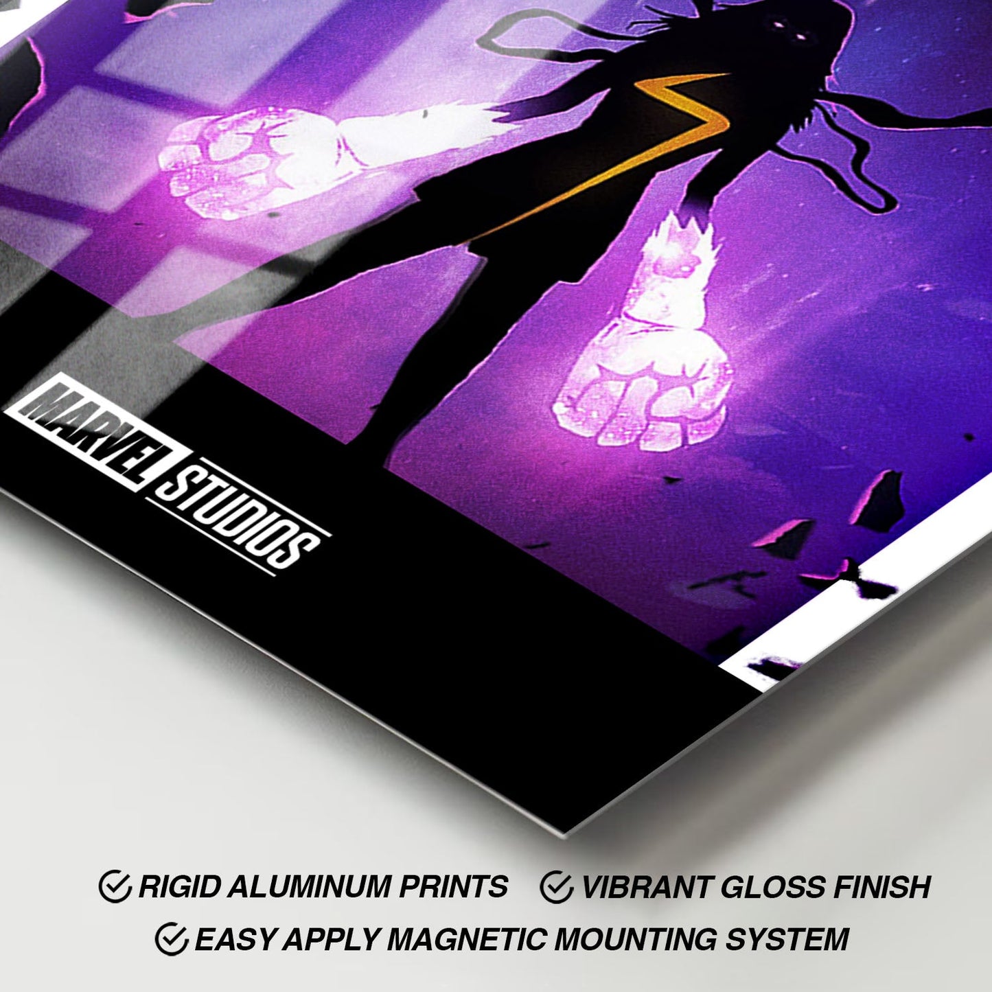 Flex Designs Metal Poster Ms Marvel Minimalist 11 x 17" Home Goods - TV Show 2022 TV Show Metal Poster